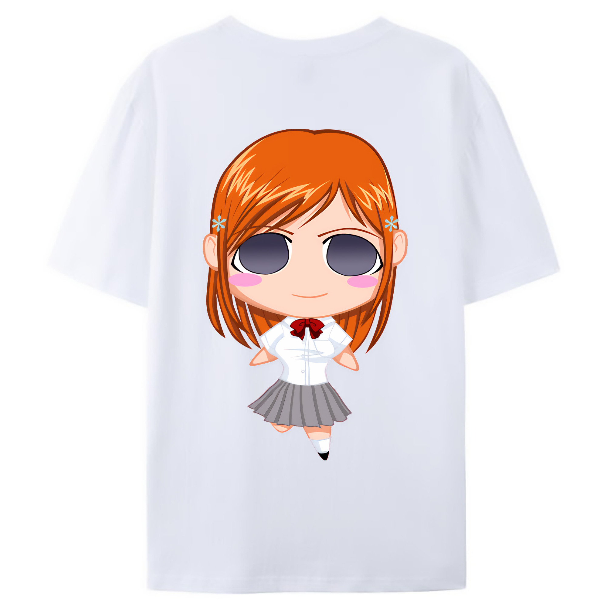 （画像用） ブリーチ 井上織姫（いのうえおりひめ） BLEACH Inoue Orihime 綿100％ メンズ半袖Tシャツ（バックプリント） 通気性