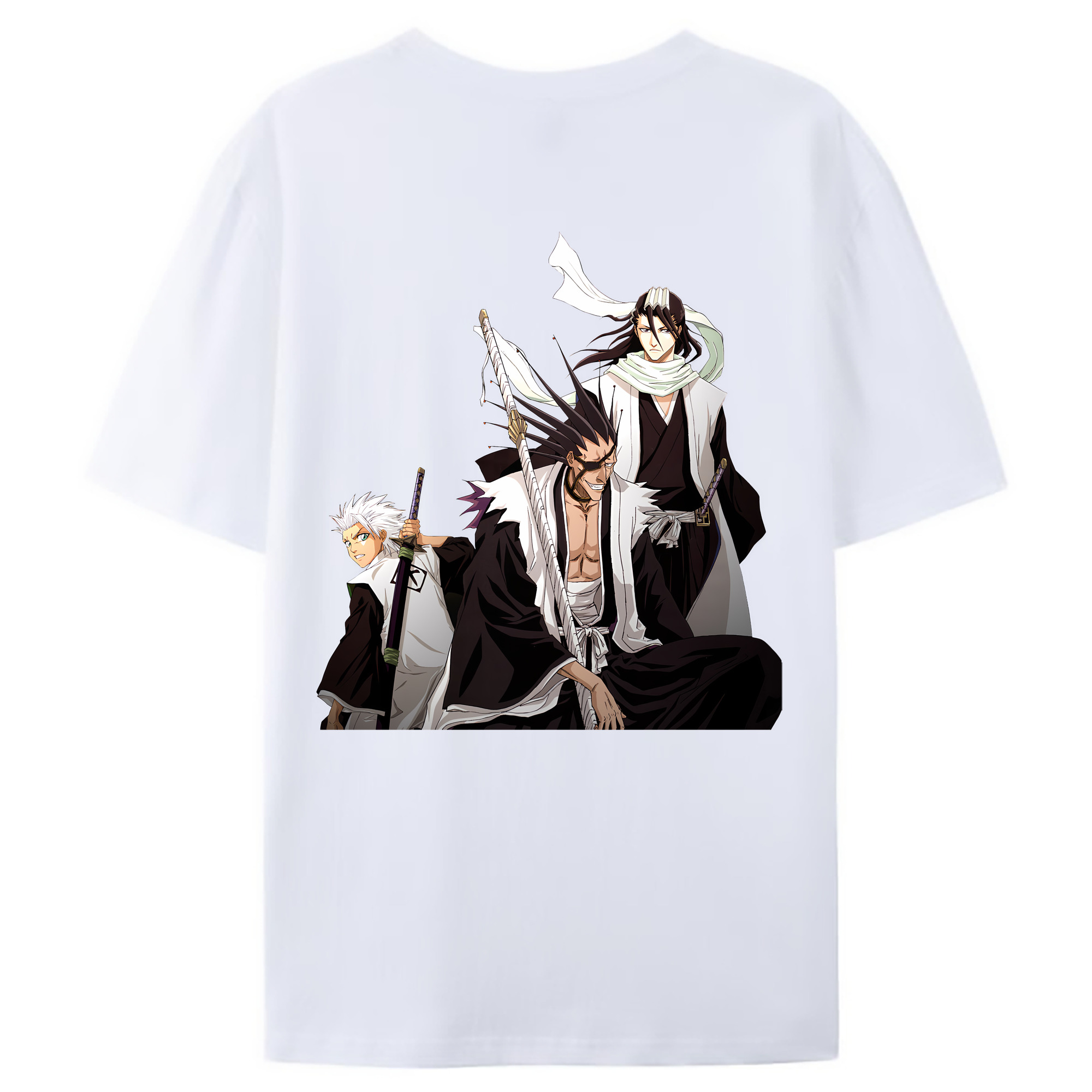 （画像用） ブリーチ ざらき けんぱち BLEACH Zaraki Kenpachi 綿100％ メンズ半袖Tシャツ（バックプリント） 通気性