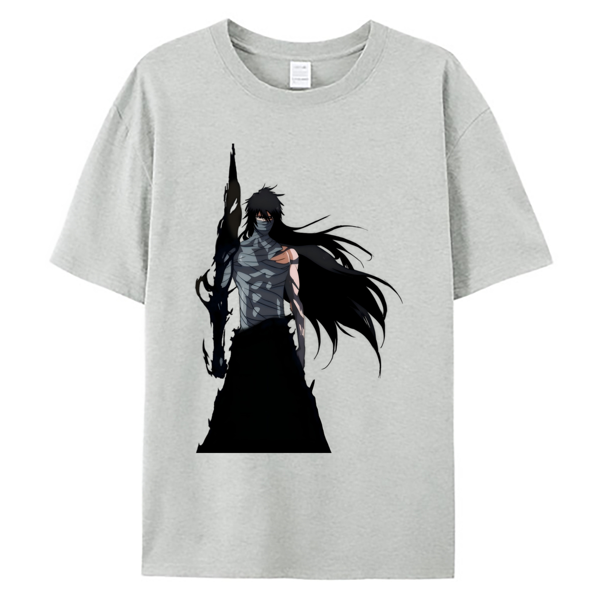 （画像用） ブリーチ 黒崎一護（くろさき いちご）BLEACH Kurosaki Ichigo 綿100％ メンズ半袖Tシャツ｜肌触りやわらか＆通気性