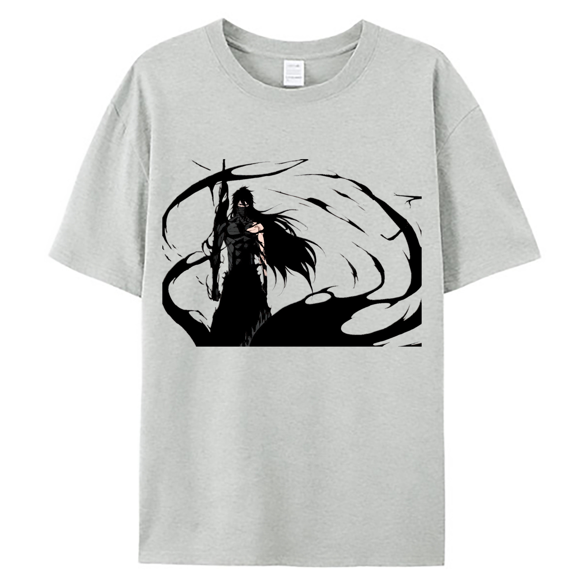 （画像用） ブリーチ 黒崎一護（くろさき いちご）BLEACH Kurosaki Ichigo 綿100％ メンズ半袖Tシャツ｜肌触りやわらか＆通気性