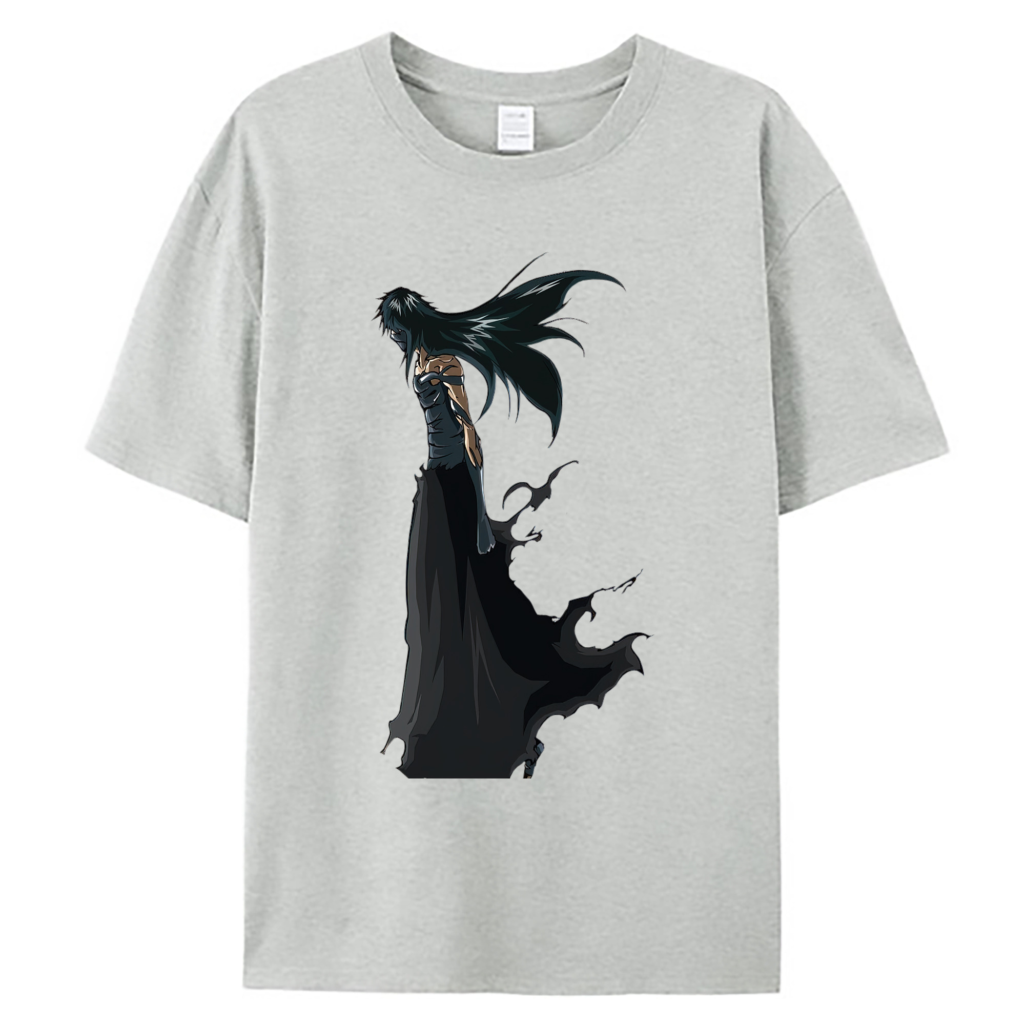 （画像用） ブリーチ 黒崎一護（くろさき いちご）BLEACH Kurosaki Ichigo 綿100％ メンズ半袖Tシャツ｜肌触りやわらか＆通気性