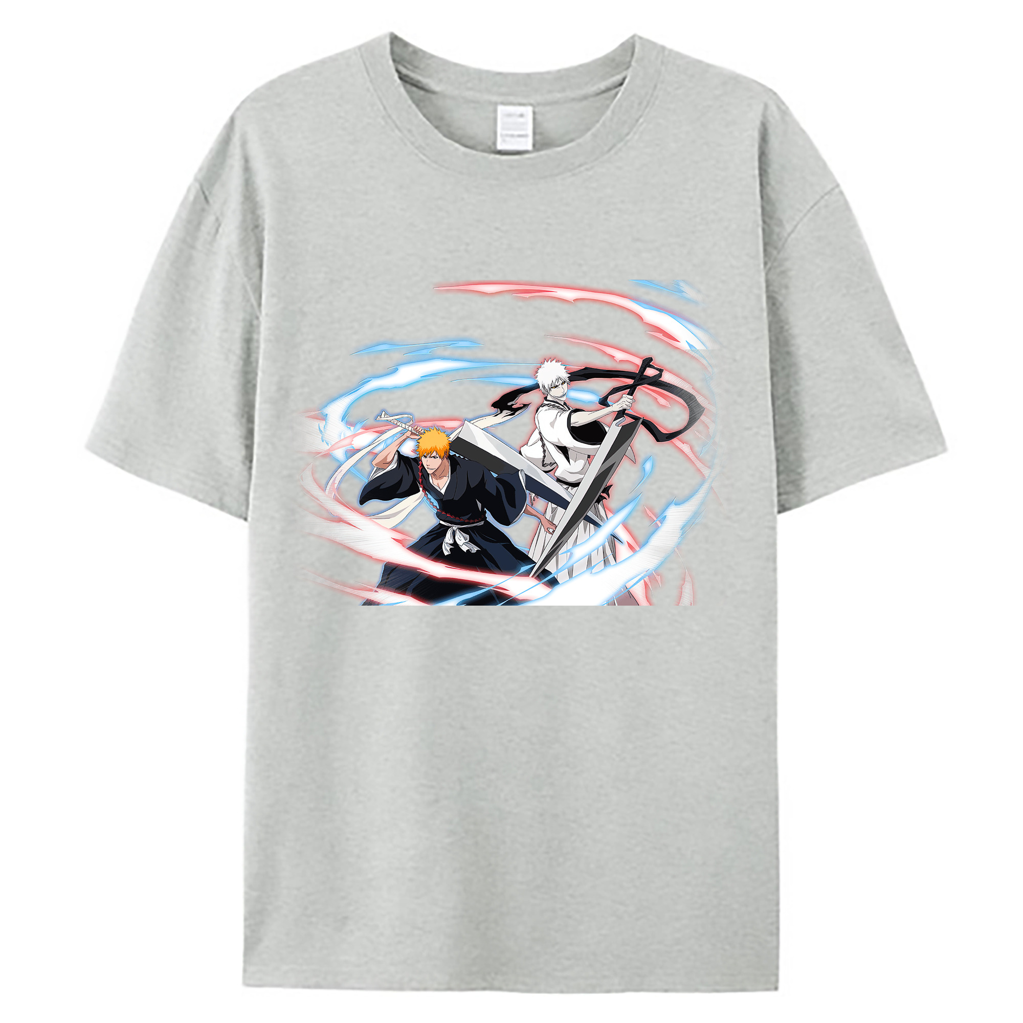 （画像用） ブリーチ 黒崎一護（くろさき いちご）BLEACH Kurosaki Ichigo 綿100％ メンズ半袖Tシャツ｜肌触りやわらか＆通気性