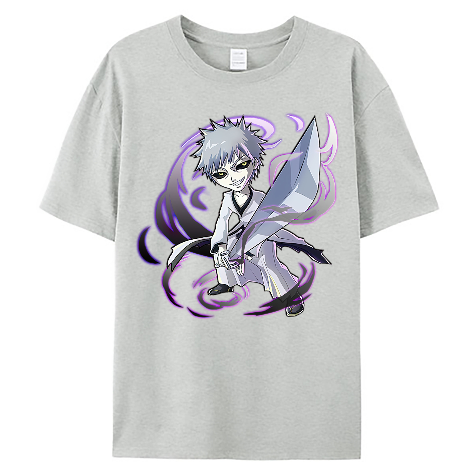 （画像用） ブリーチ 黒崎一護（くろさき いちご）BLEACH Kurosaki Ichigo 綿100％ メンズ半袖Tシャツ｜肌触りやわらか＆通気性