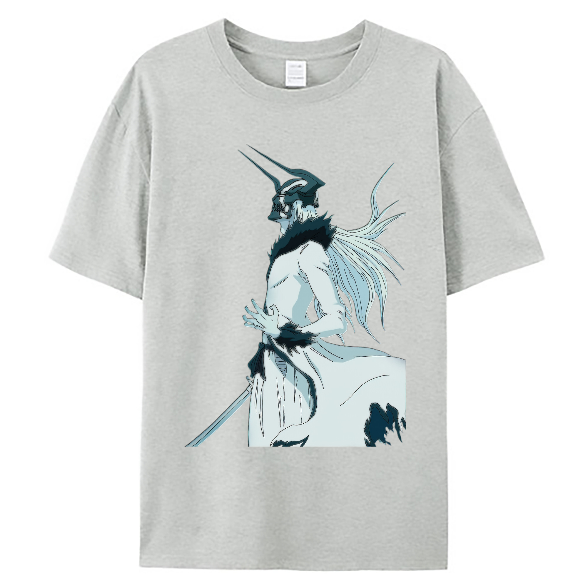 （画像用） ブリーチ 黒崎一護（くろさき いちご）BLEACH Kurosaki Ichigo 綿100％ メンズ半袖Tシャツ｜肌触りやわらか＆通気性
