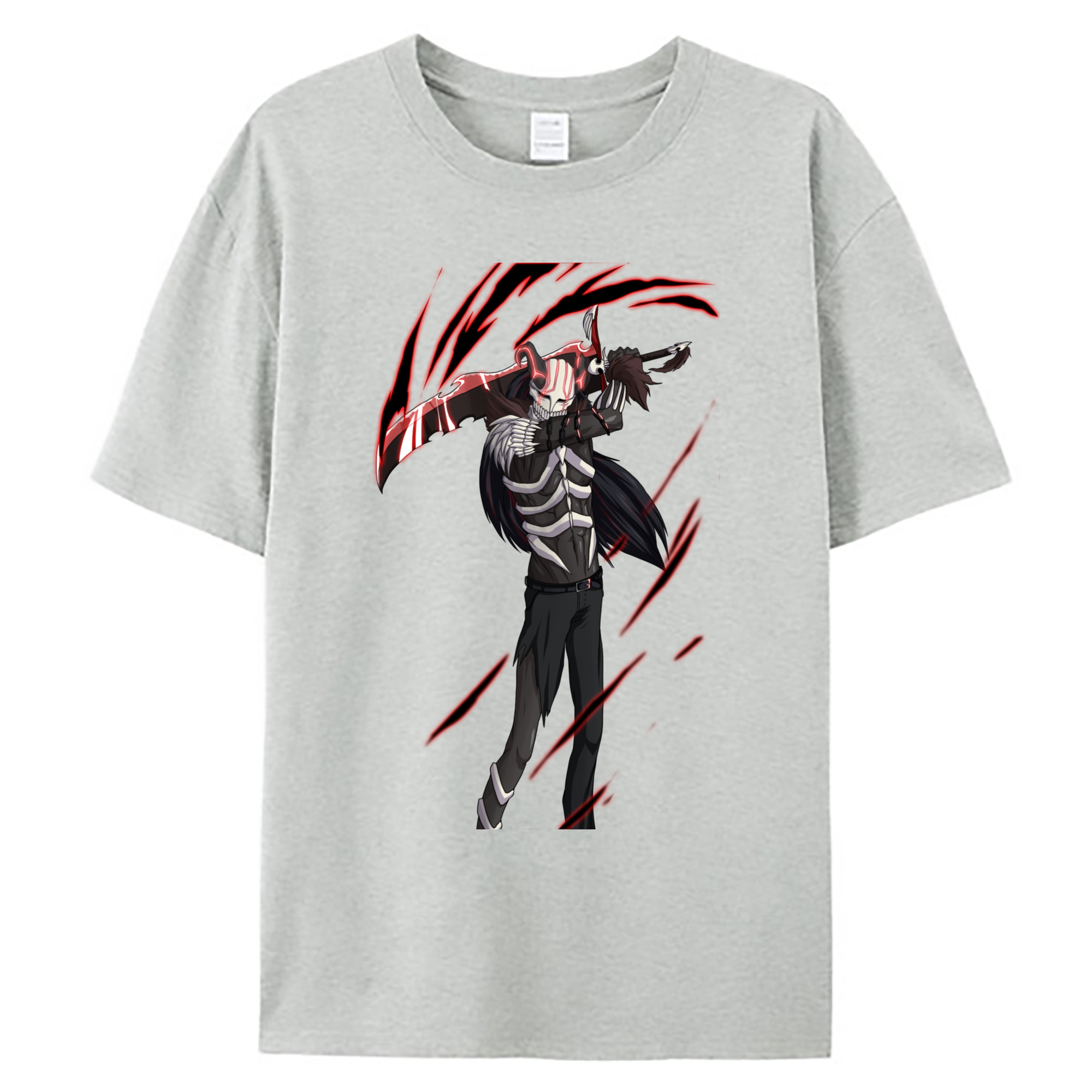 （画像用） ブリーチ 黒崎一護（くろさき いちご）BLEACH Kurosaki Ichigo 綿100％ メンズ半袖Tシャツ｜肌触りやわらか＆通気性