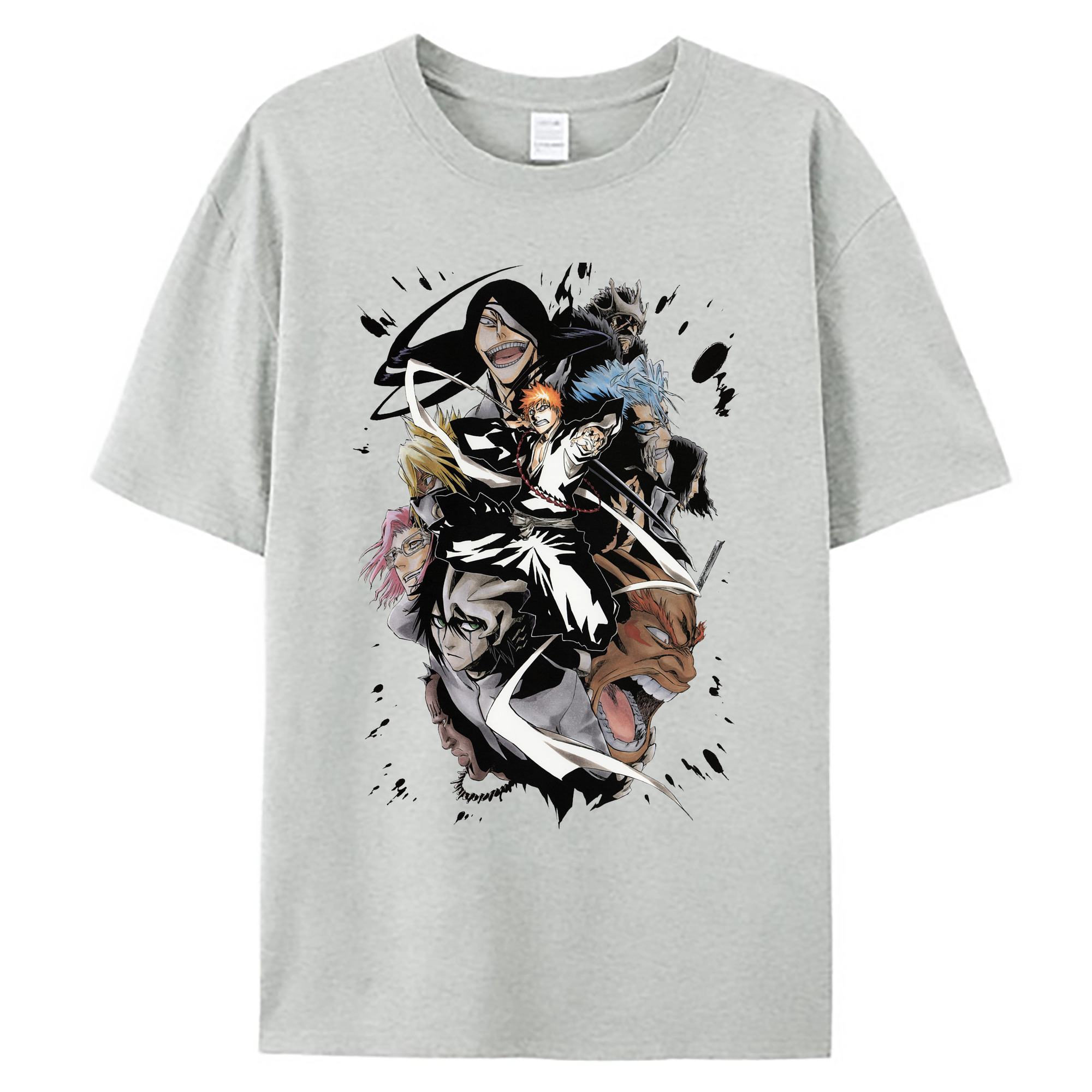 （画像用） ブリーチ 黒崎一護（くろさき いちご）BLEACH Kurosaki Ichigo 綿100％ メンズ半袖Tシャツ｜肌触りやわらか＆通気性