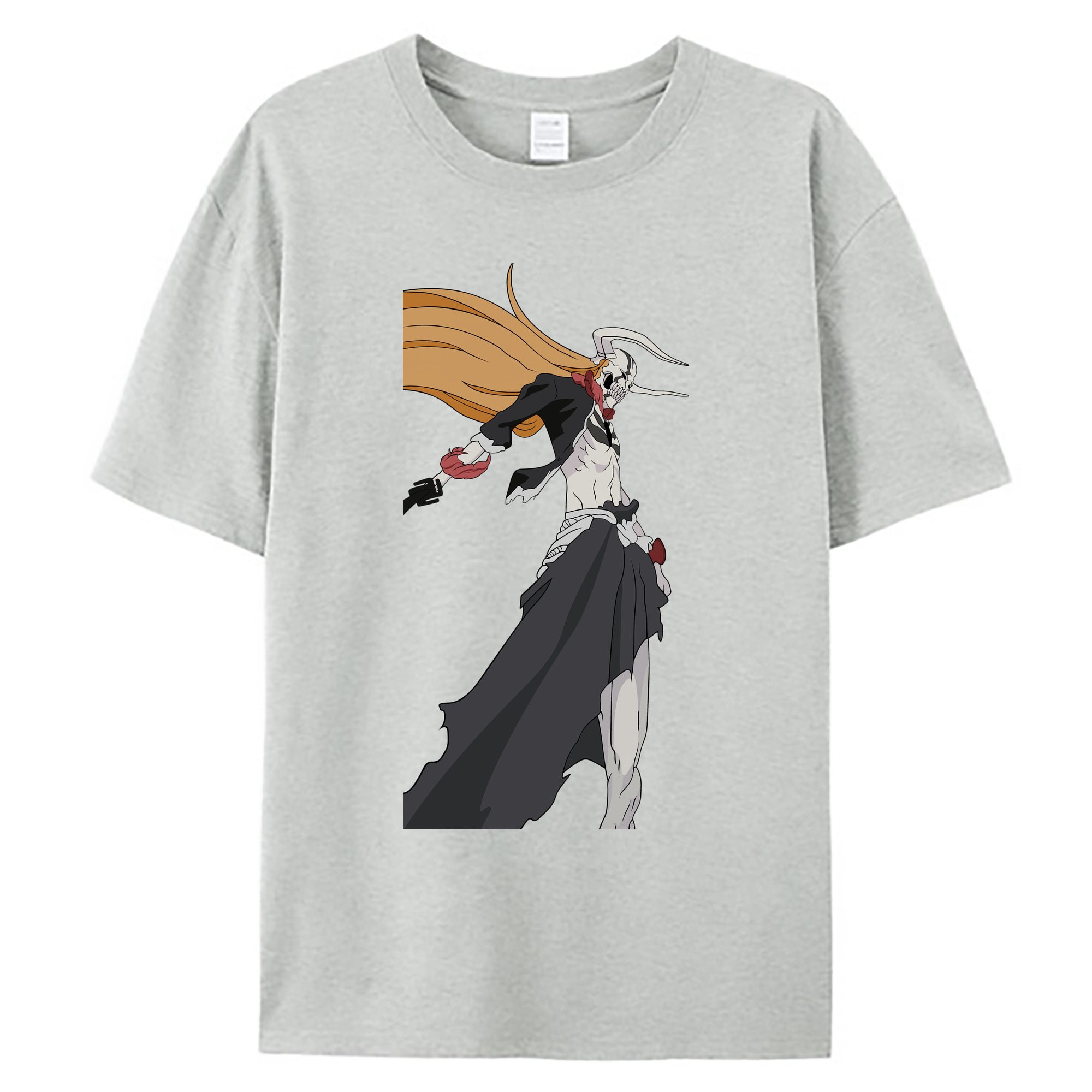 （画像用） ブリーチ 黒崎一護（くろさき いちご）BLEACH Kurosaki Ichigo 綿100％ メンズ半袖Tシャツ｜肌触りやわらか＆通気性