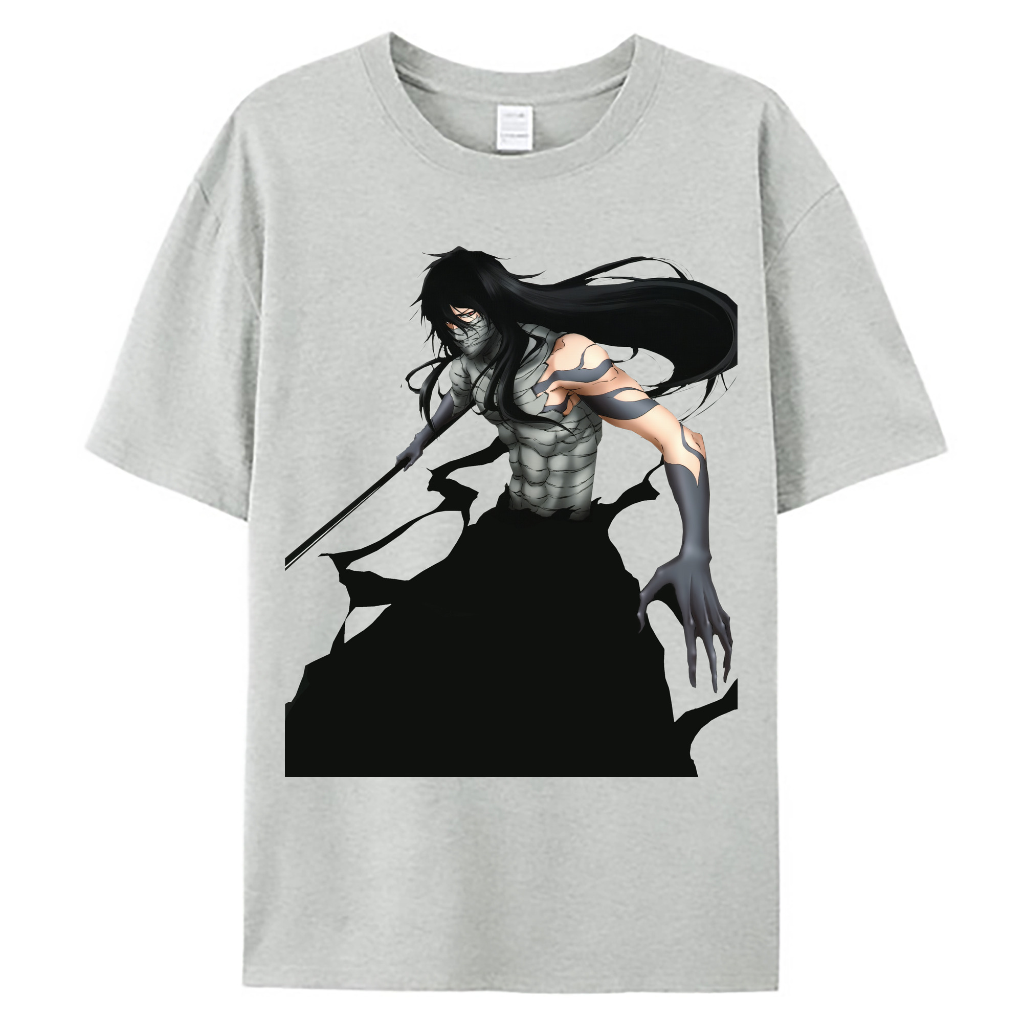 （画像用） ブリーチ 黒崎一護（くろさき いちご）BLEACH Kurosaki Ichigo 綿100％ メンズ半袖Tシャツ｜肌触りやわらか＆通気性
