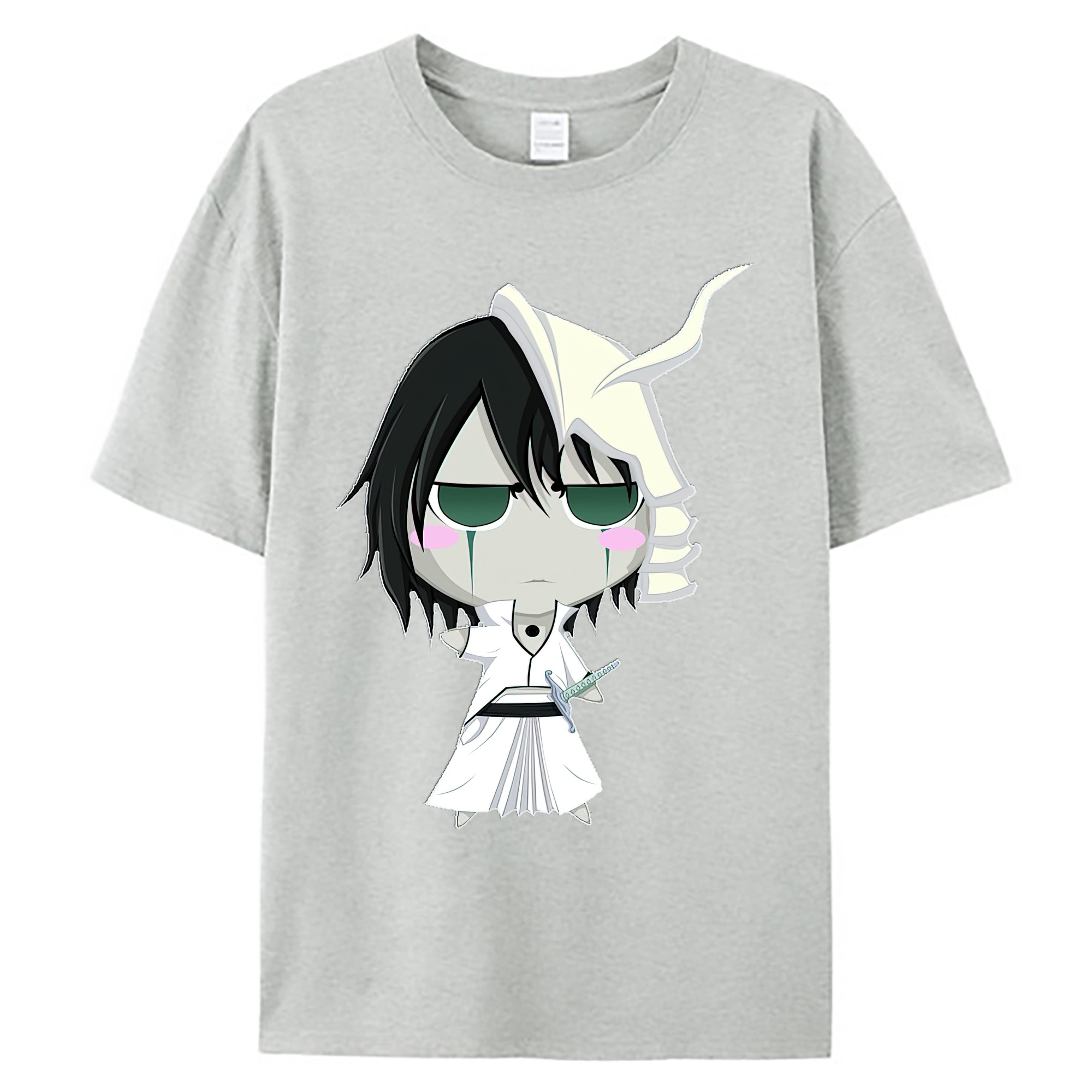 （画像用） ブリーチ ウルキオラ·シファー BLEACH Ulquiorra cifer 綿100％ メンズ半袖Tシャツ｜肌触りやわらか＆通気性