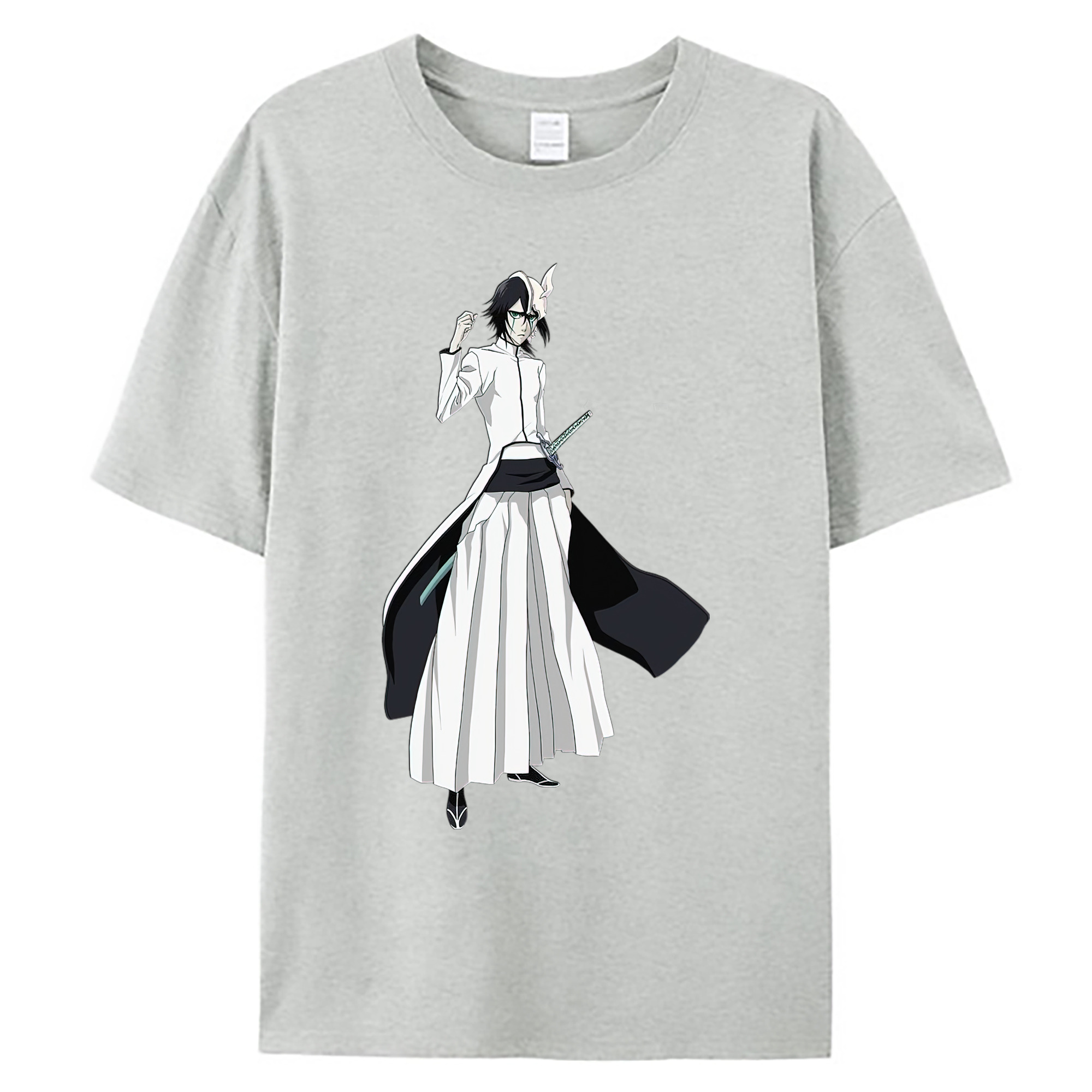 （画像用） ブリーチ ウルキオラ·シファー BLEACH Ulquiorra cifer 綿100％ メンズ半袖Tシャツ｜肌触りやわらか＆通気性