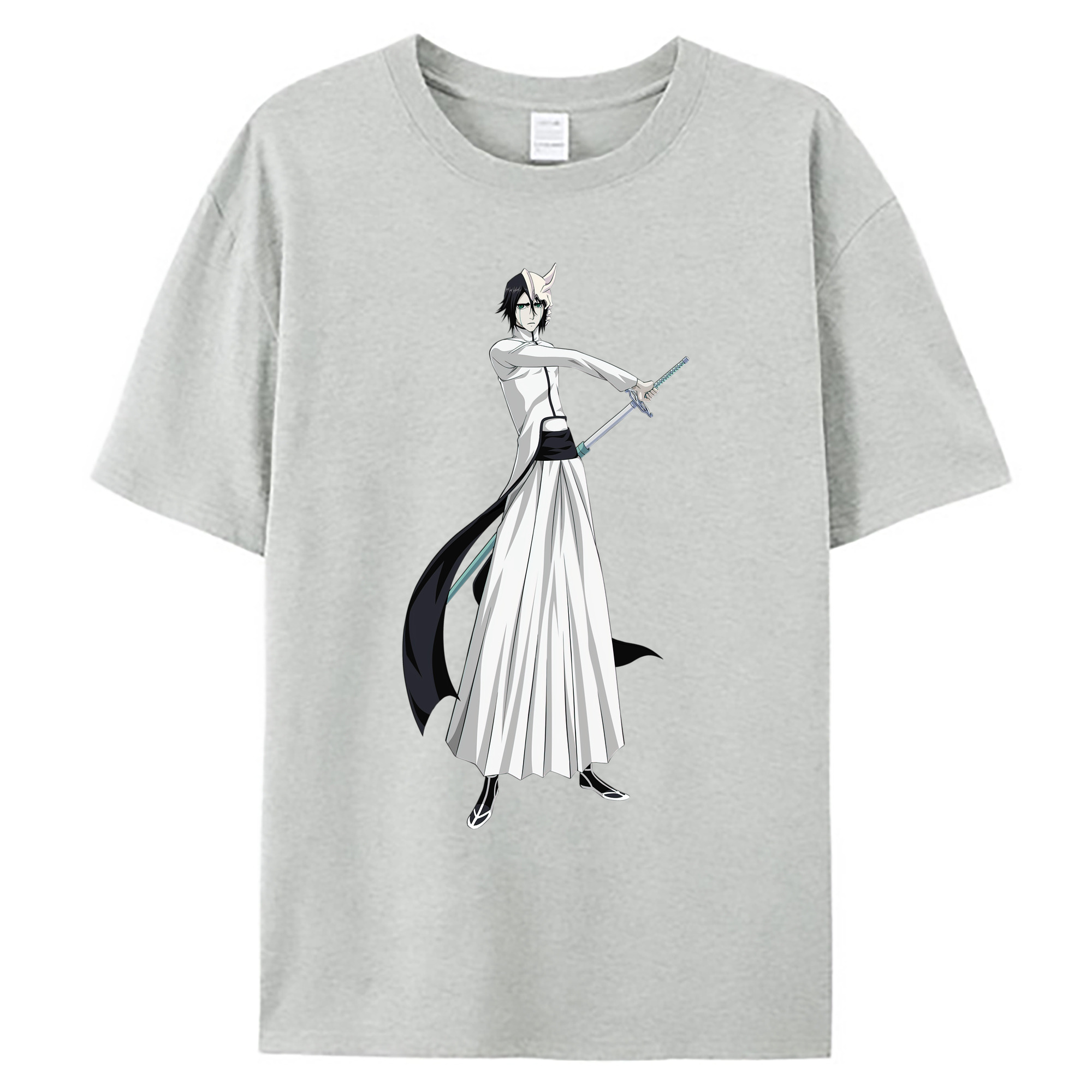（画像用） ブリーチ ウルキオラ·シファー BLEACH Ulquiorra cifer 綿100％ メンズ半袖Tシャツ｜肌触りやわらか＆通気性