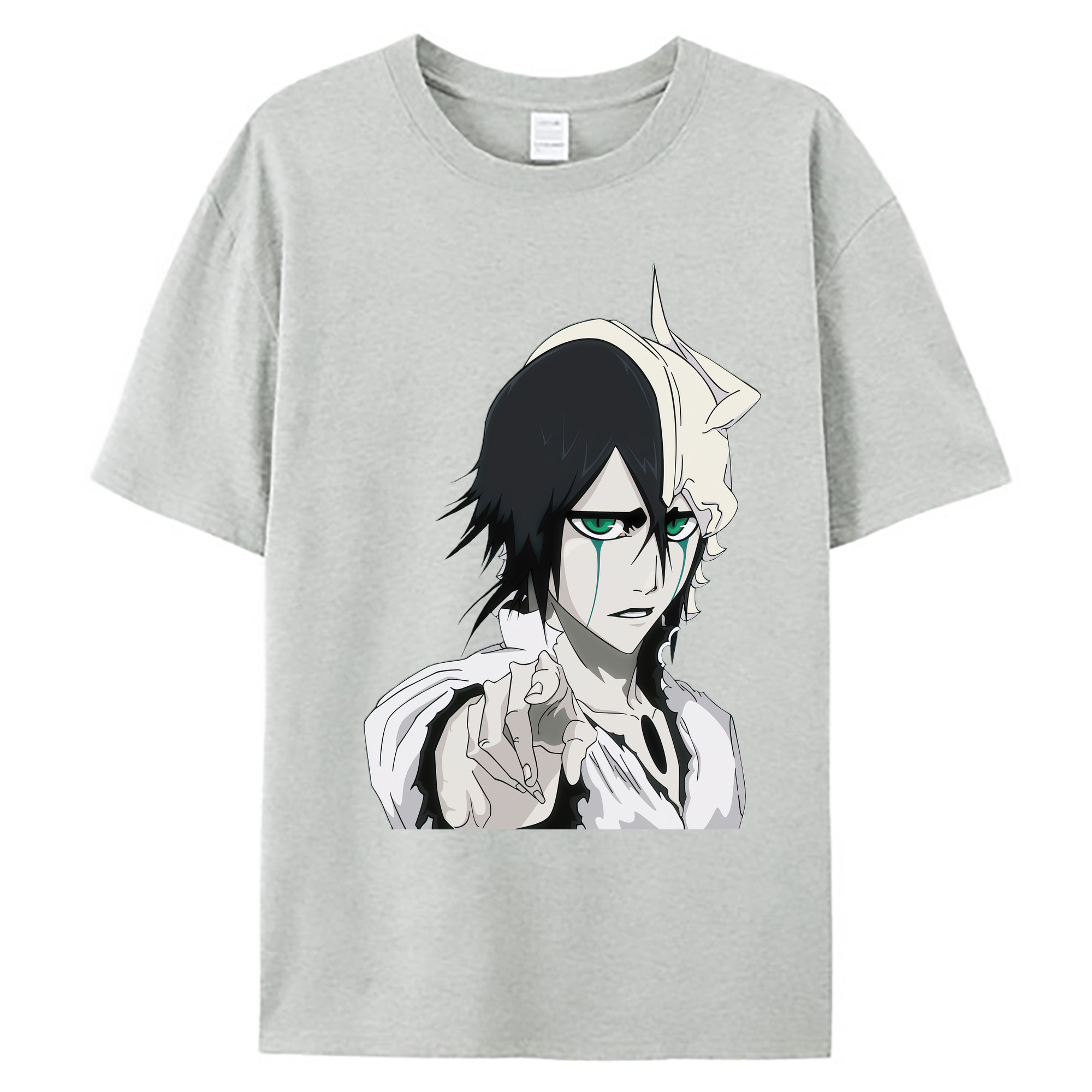 （画像用） ブリーチ ウルキオラ·シファー BLEACH Ulquiorra cifer 綿100％ メンズ半袖Tシャツ｜肌触りやわらか＆通気性