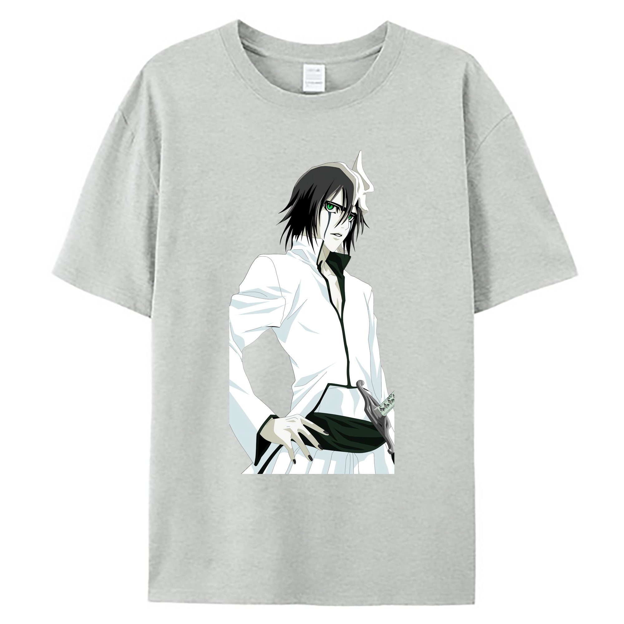 （画像用） ブリーチ ウルキオラ·シファー BLEACH Ulquiorra cifer 綿100％ メンズ半袖Tシャツ｜肌触りやわらか＆通気性