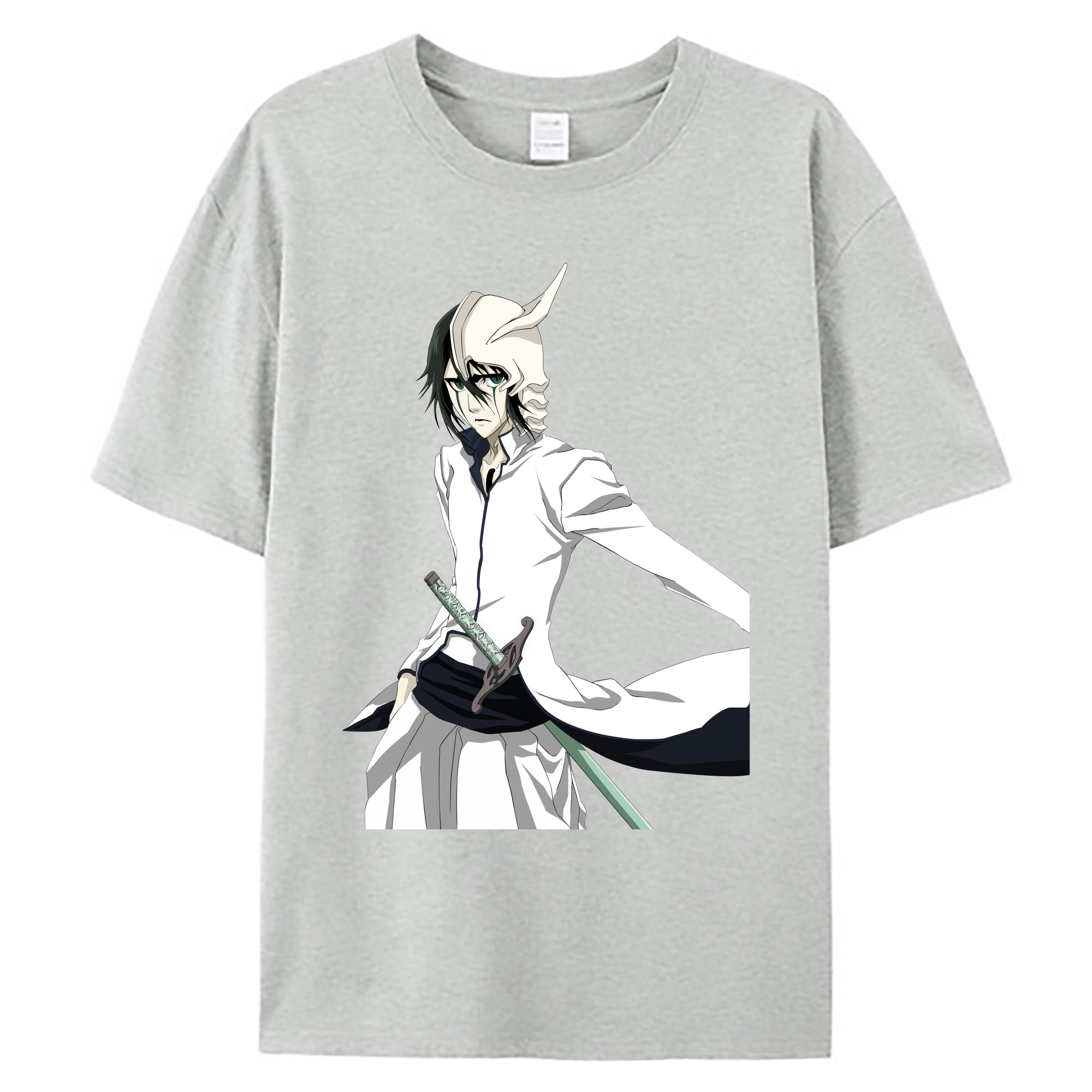 （画像用） ブリーチ ウルキオラ·シファー BLEACH Ulquiorra cifer 綿100％ メンズ半袖Tシャツ｜肌触りやわらか＆通気性