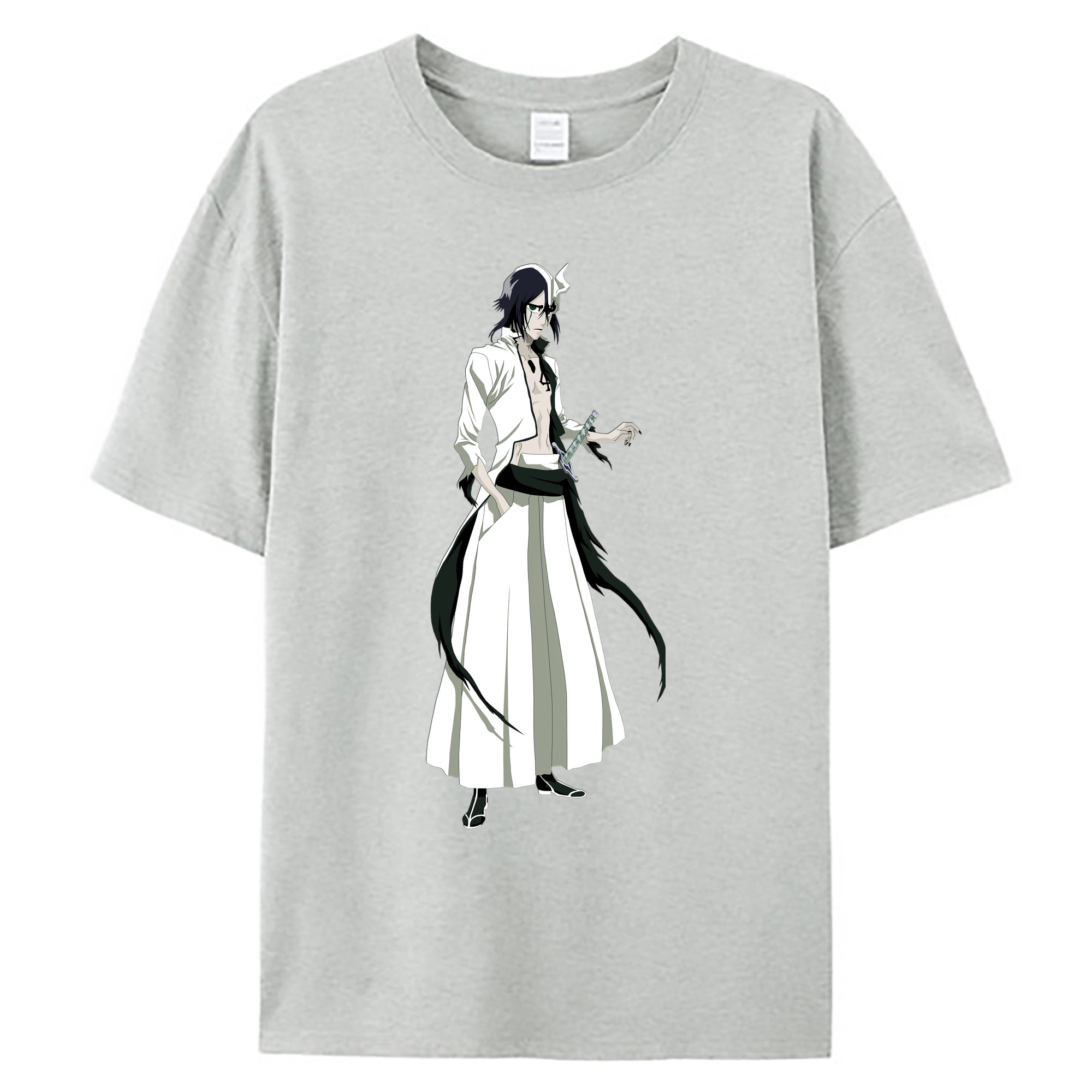 （画像用） ブリーチ ウルキオラ·シファー BLEACH Ulquiorra cifer 綿100％ メンズ半袖Tシャツ｜肌触りやわらか＆通気性