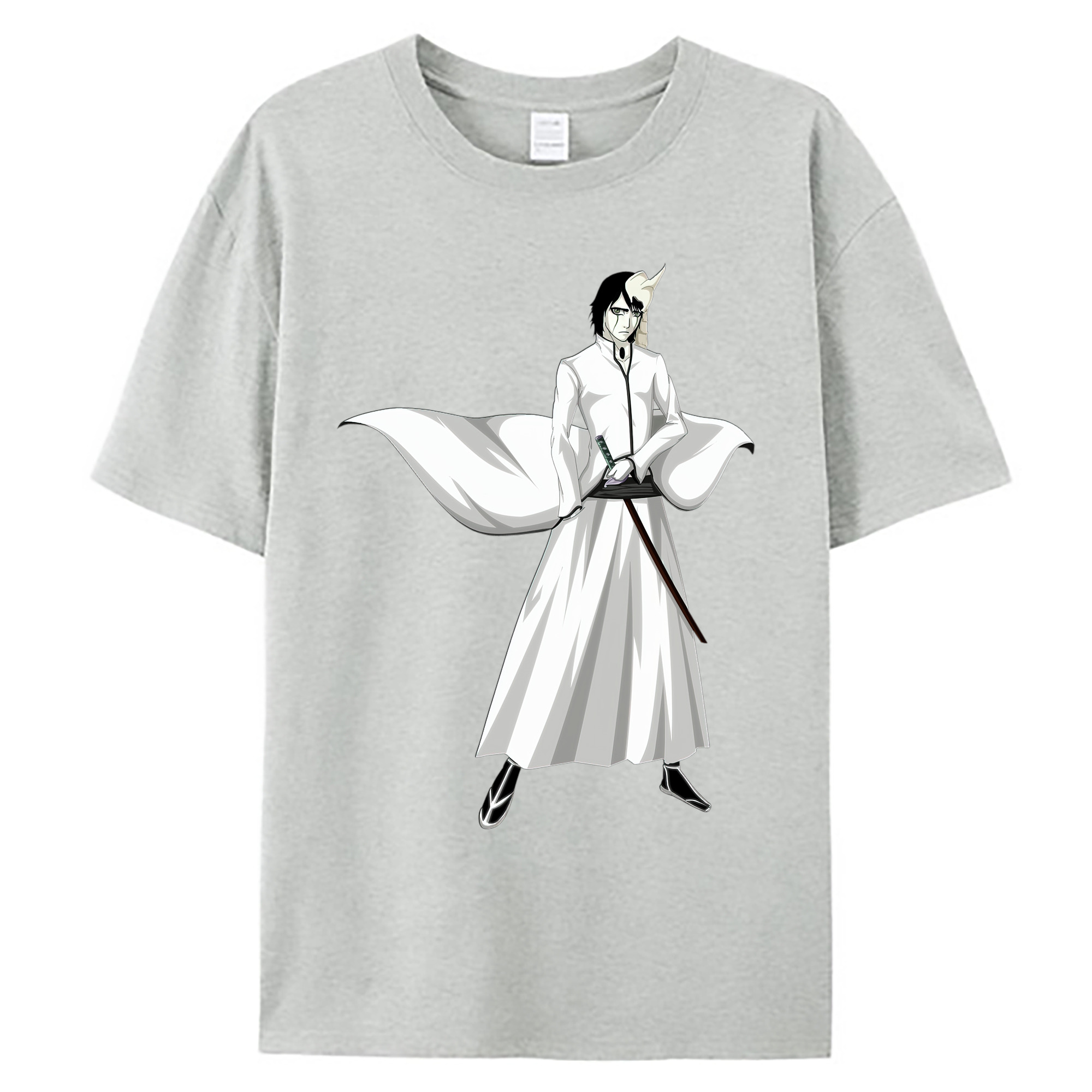 （画像用） ブリーチ ウルキオラ·シファー BLEACH Ulquiorra cifer 綿100％ メンズ半袖Tシャツ｜肌触りやわらか＆通気性