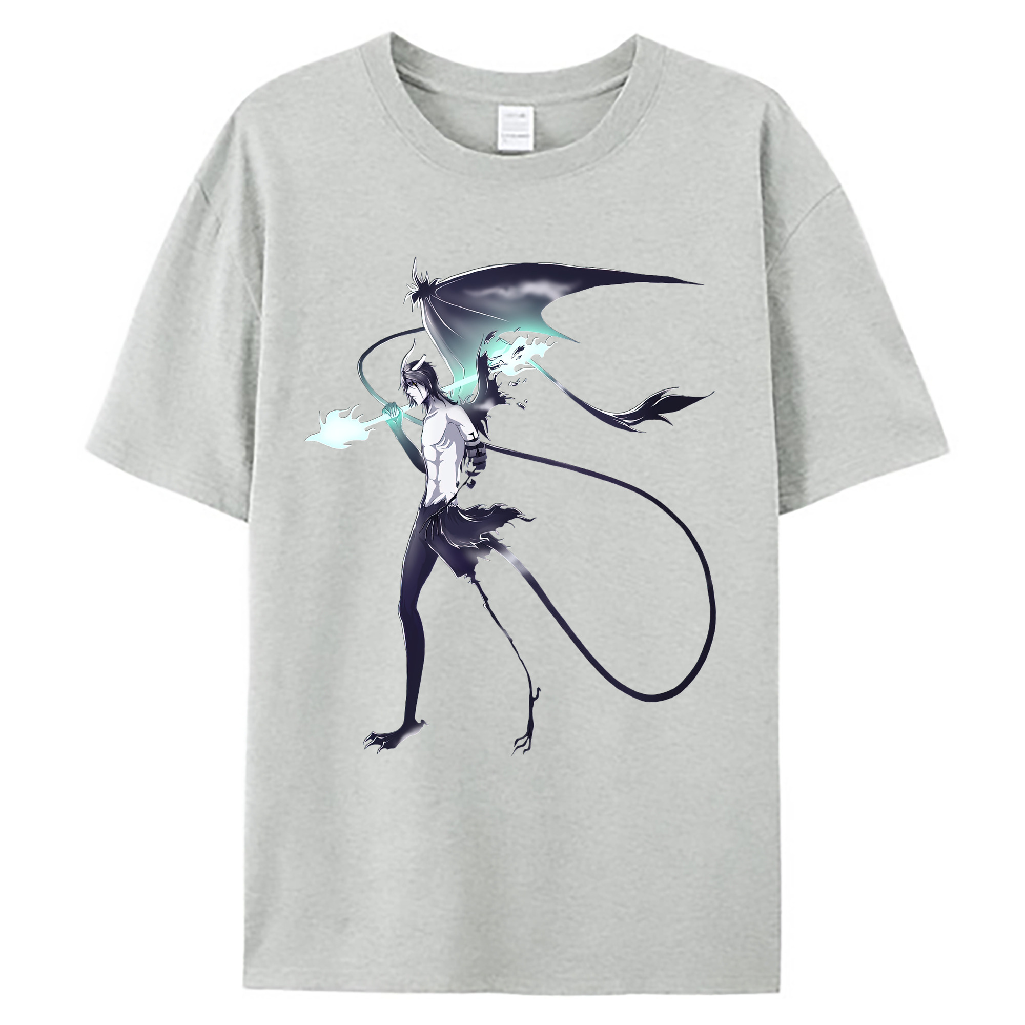 （画像用） ブリーチ ウルキオラ·シファー BLEACH Ulquiorra cifer 綿100％ メンズ半袖Tシャツ｜肌触りやわらか＆通気性