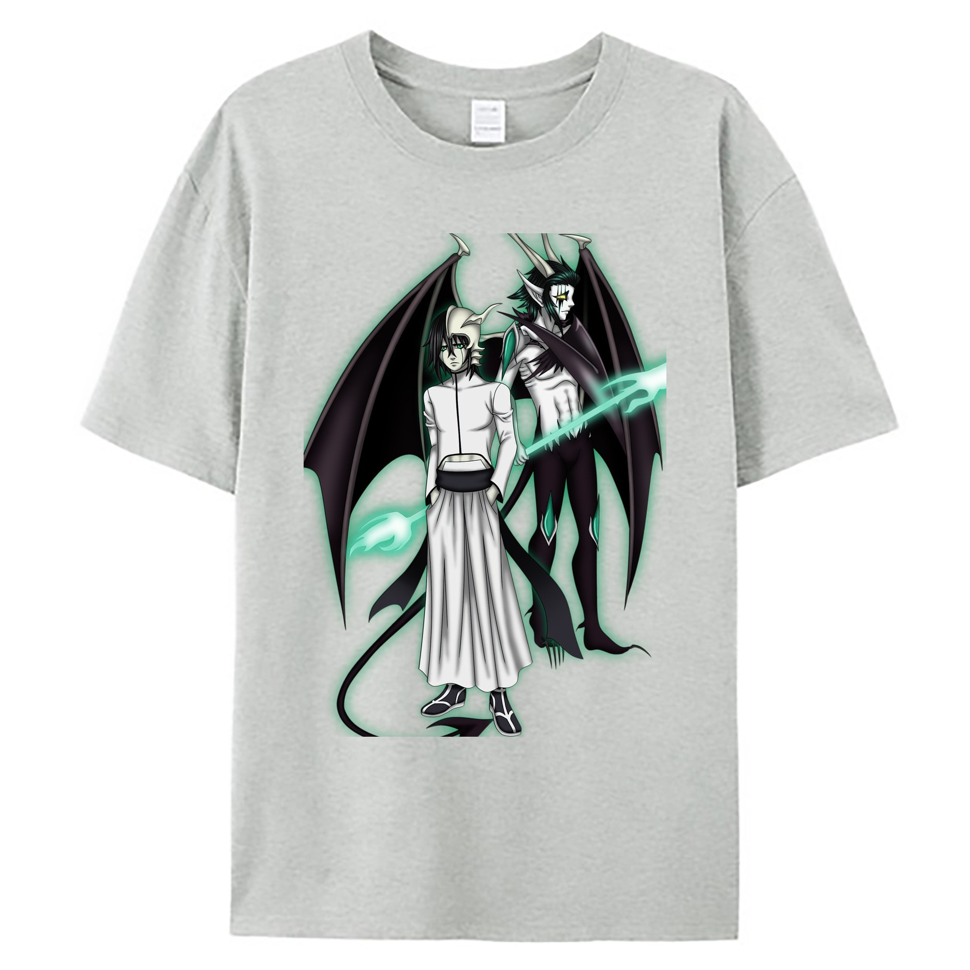 （画像用） ブリーチ ウルキオラ·シファー BLEACH Ulquiorra cifer 綿100％ メンズ半袖Tシャツ｜肌触りやわらか＆通気性