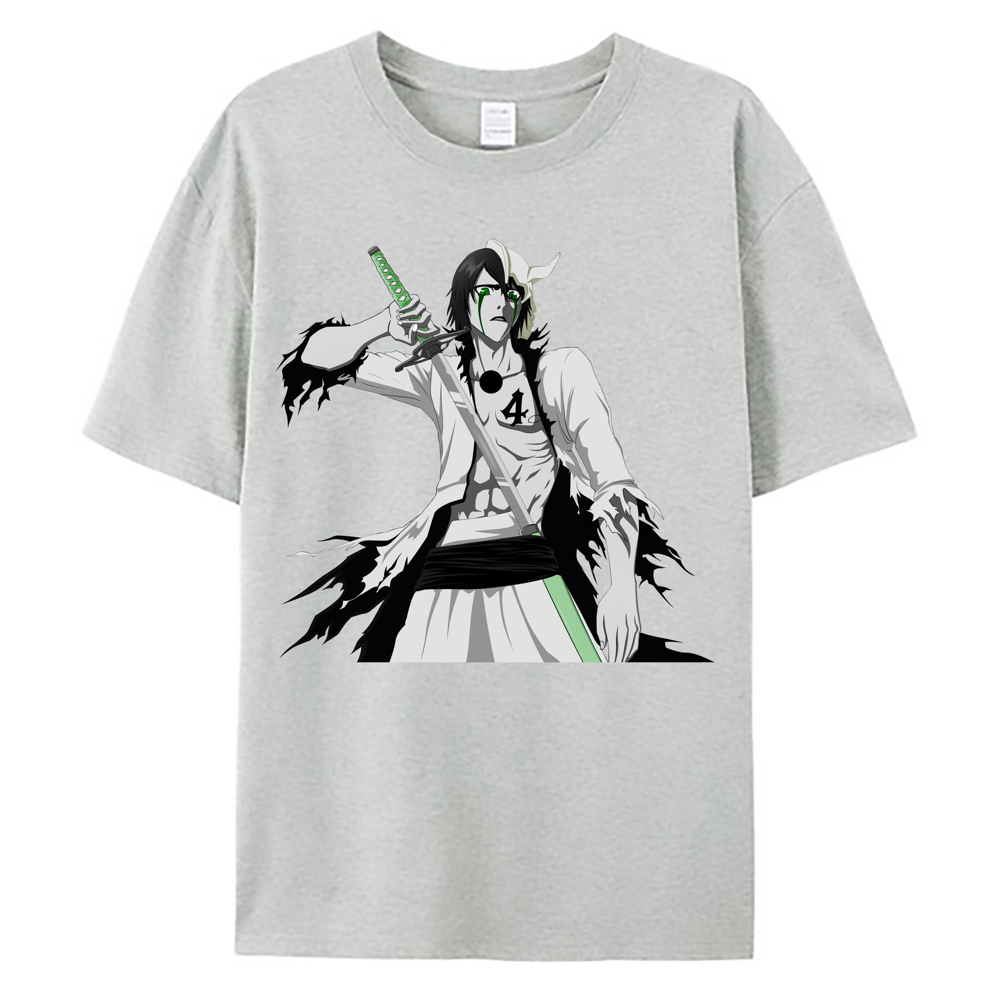 （画像用） ブリーチ ウルキオラ·シファー BLEACH Ulquiorra cifer 綿100％ メンズ半袖Tシャツ｜肌触りやわらか＆通気性