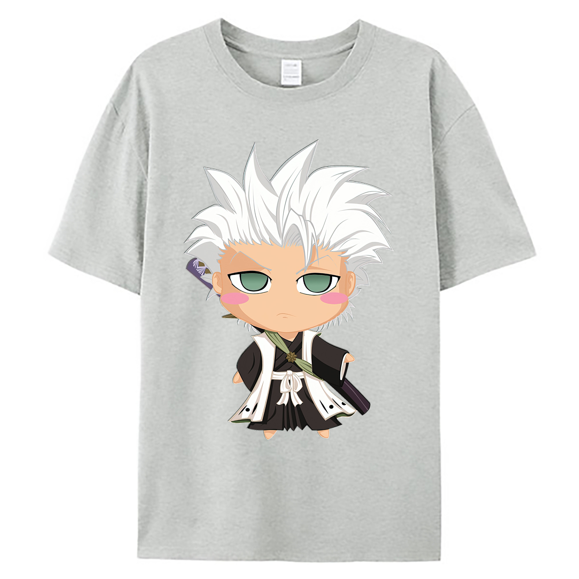 （画像用） ブリーチ 日番谷冬獅郎（ひつがや とうしろう） BLEACH Hitsugaya Toushirou 綿100％ メンズ半袖Tシャツ｜肌触りやわらか＆通気性