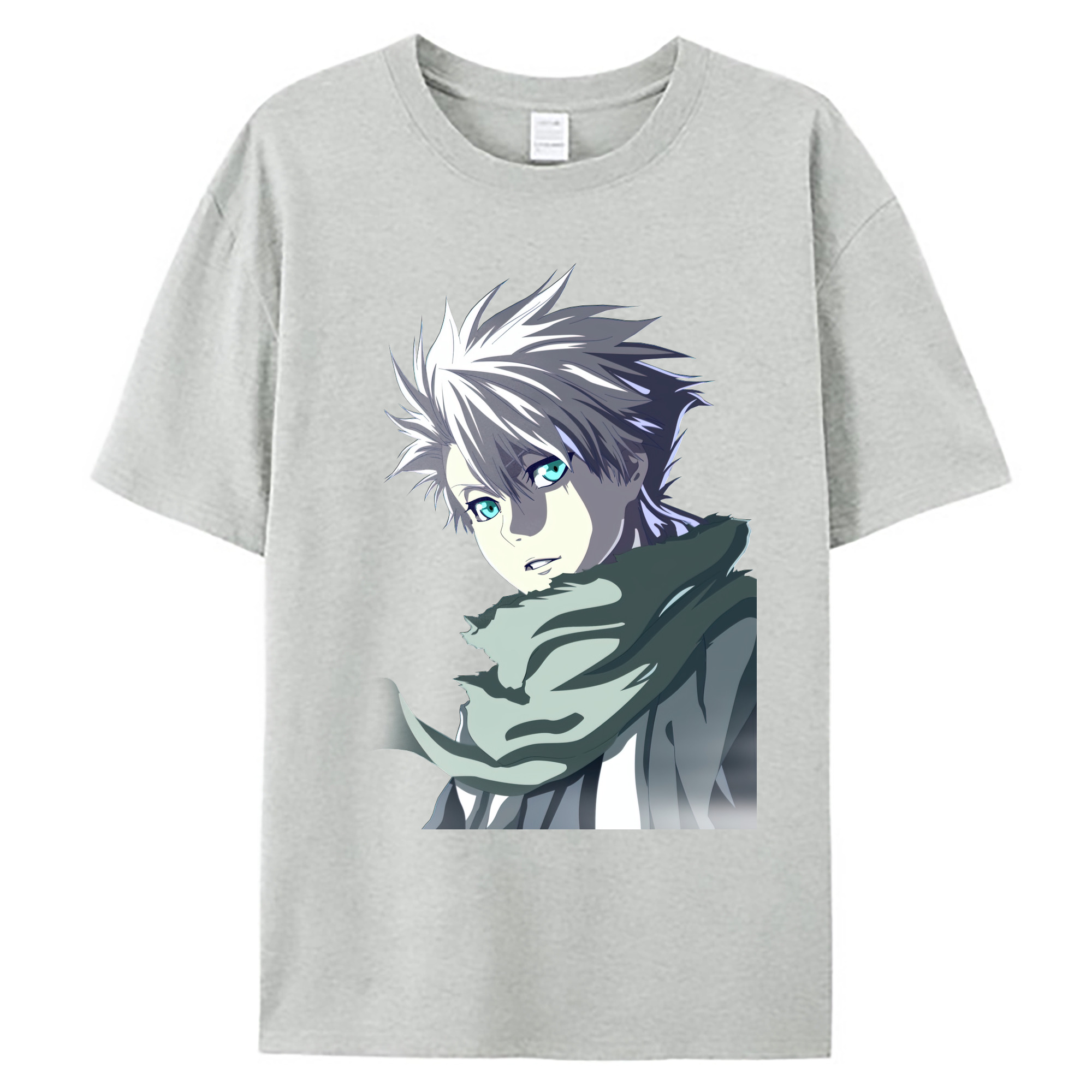 （画像用） ブリーチ 日番谷冬獅郎（ひつがや とうしろう） BLEACH Hitsugaya Toushirou 綿100％ メンズ半袖Tシャツ｜肌触りやわらか＆通気性