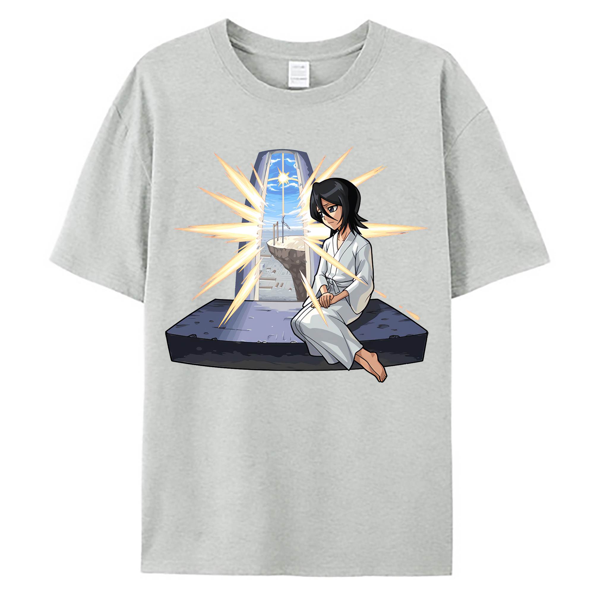 （画像用） ブリーチ 朽木ルキア BLEACH Kuchiki Rukia 綿100％ メンズ半袖Tシャツ｜肌触りやわらか＆通気性