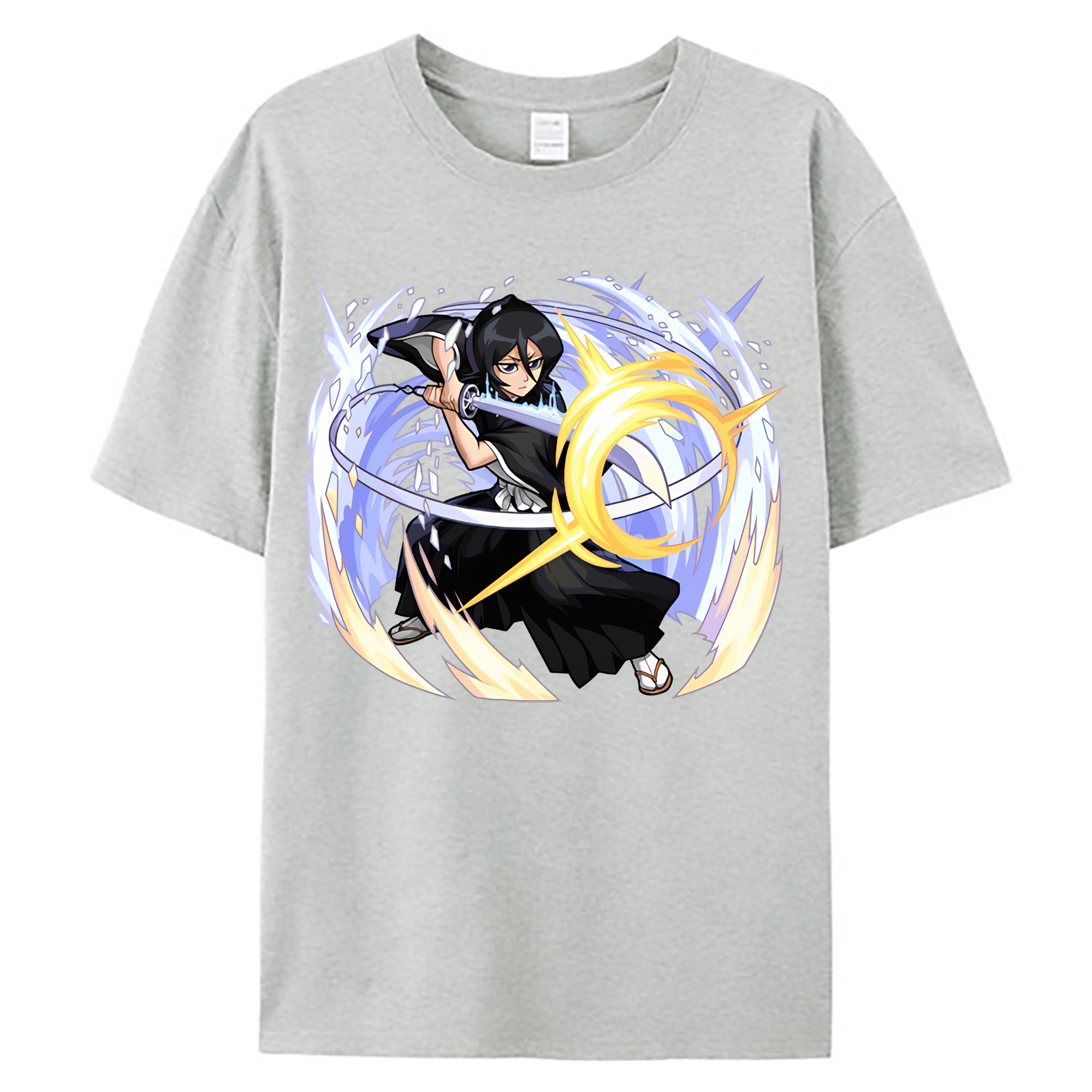（画像用） ブリーチ 朽木ルキア BLEACH Kuchiki Rukia 綿100％ メンズ半袖Tシャツ｜肌触りやわらか＆通気性