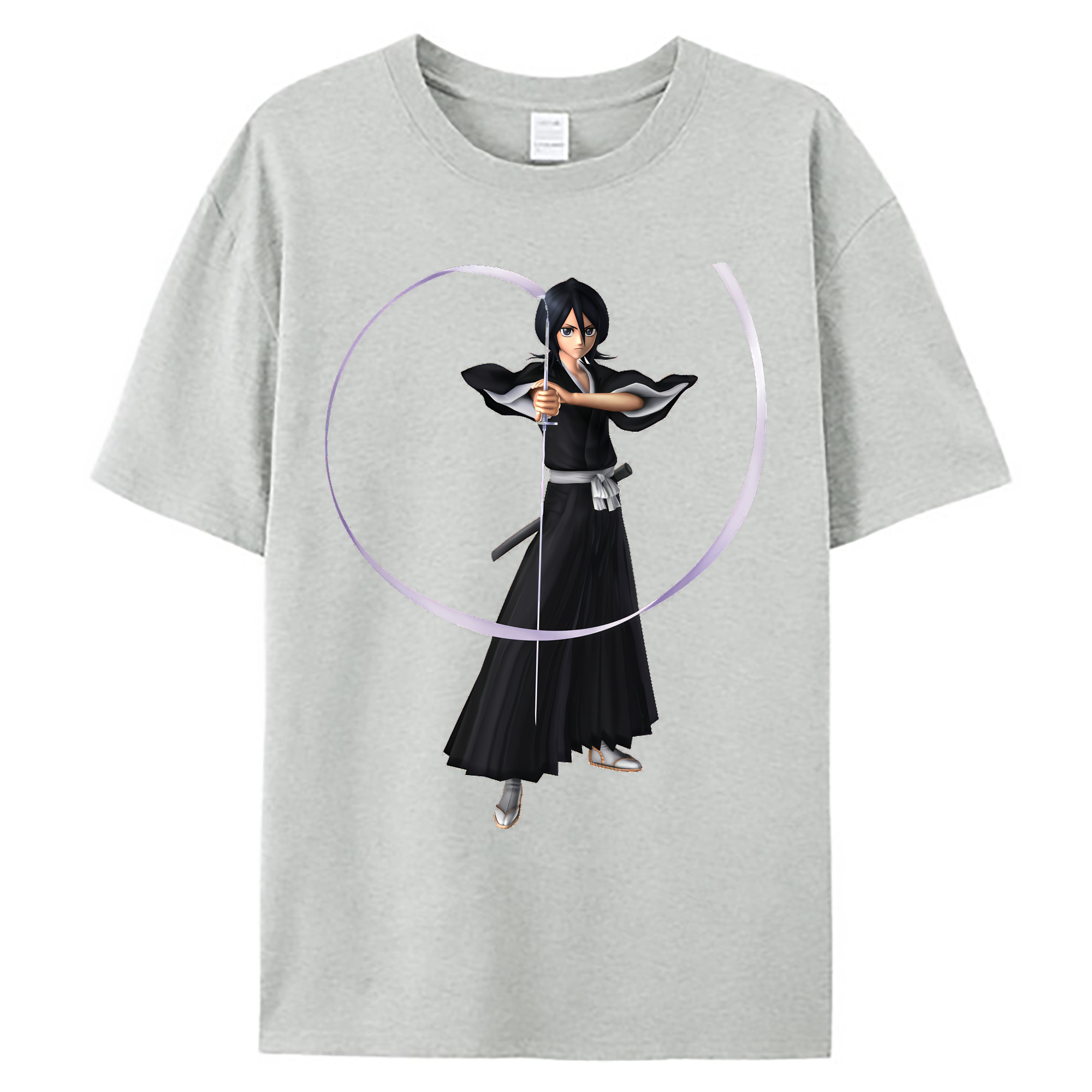 （画像用） ブリーチ 朽木ルキア BLEACH Kuchiki Rukia 綿100％ メンズ半袖Tシャツ｜肌触りやわらか＆通気性