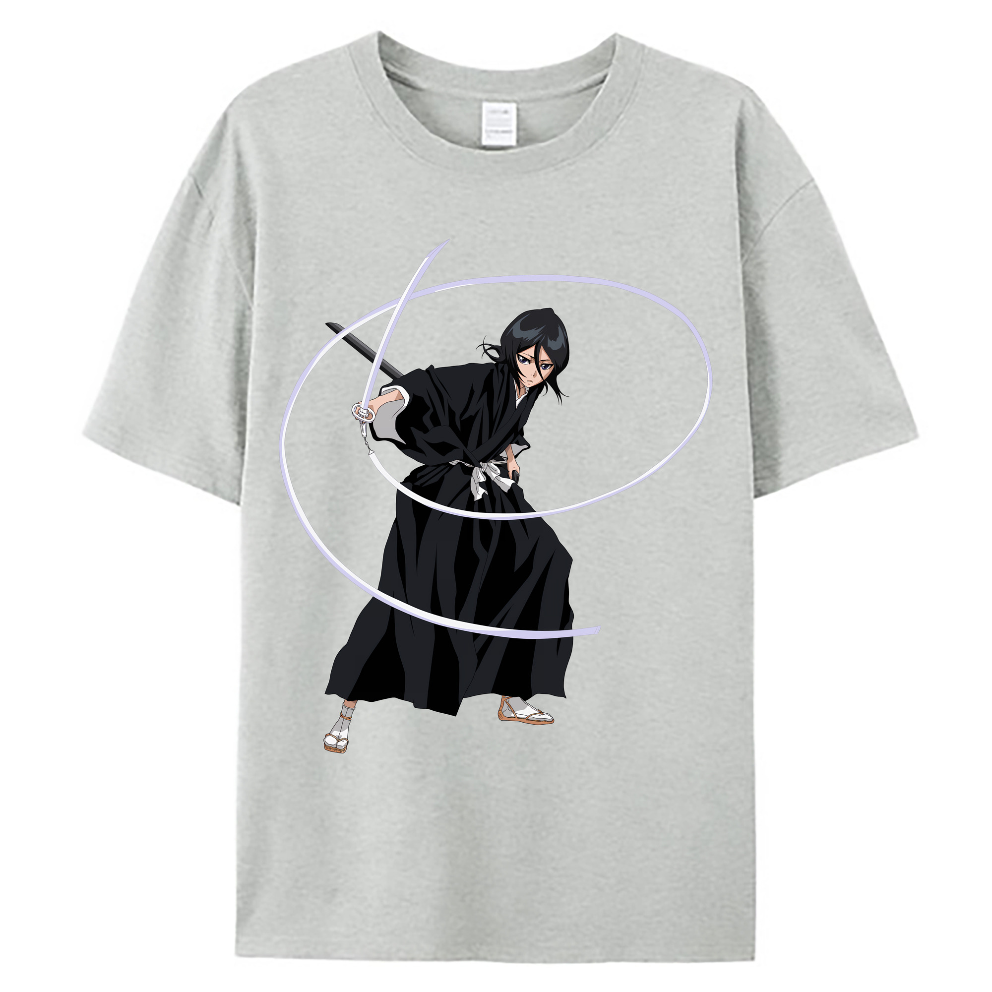 （画像用） ブリーチ 朽木ルキア BLEACH Kuchiki Rukia 綿100％ メンズ半袖Tシャツ｜肌触りやわらか＆通気性