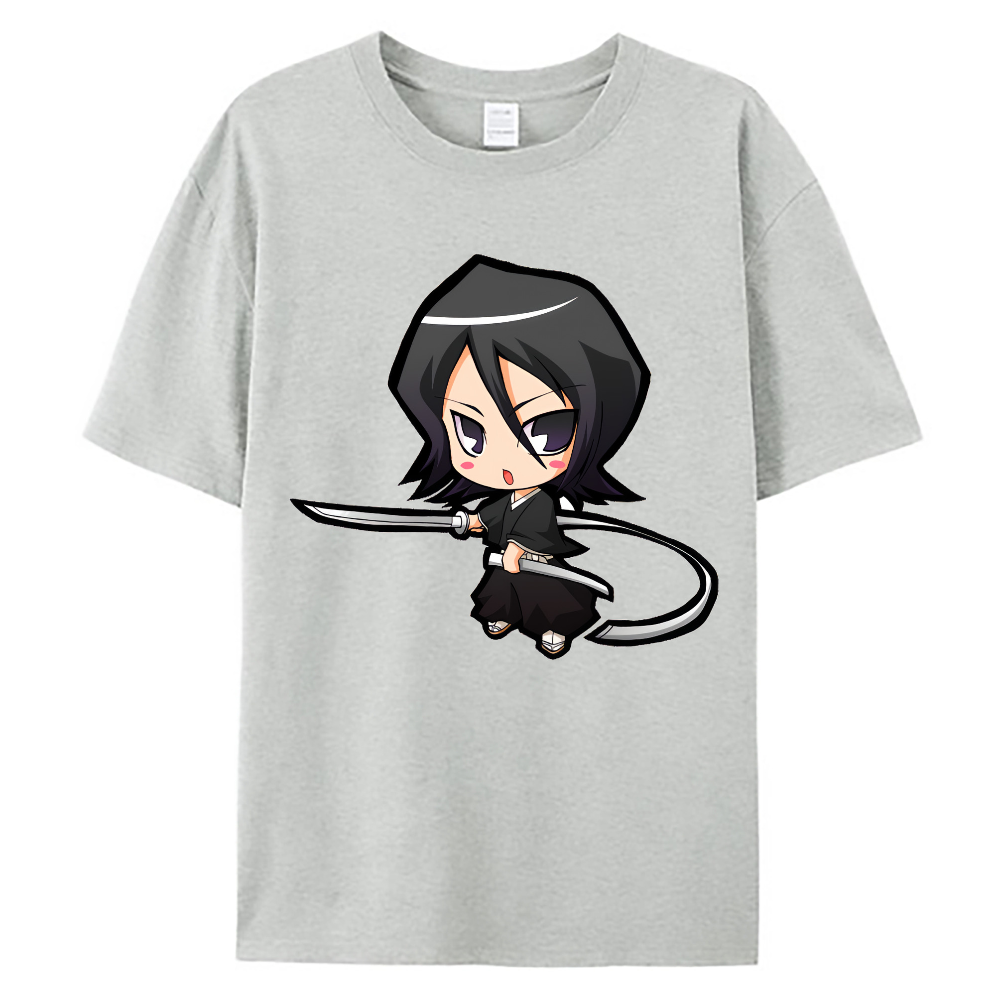 （画像用） ブリーチ 朽木ルキア BLEACH Kuchiki Rukia 綿100％ メンズ半袖Tシャツ｜肌触りやわらか＆通気性
