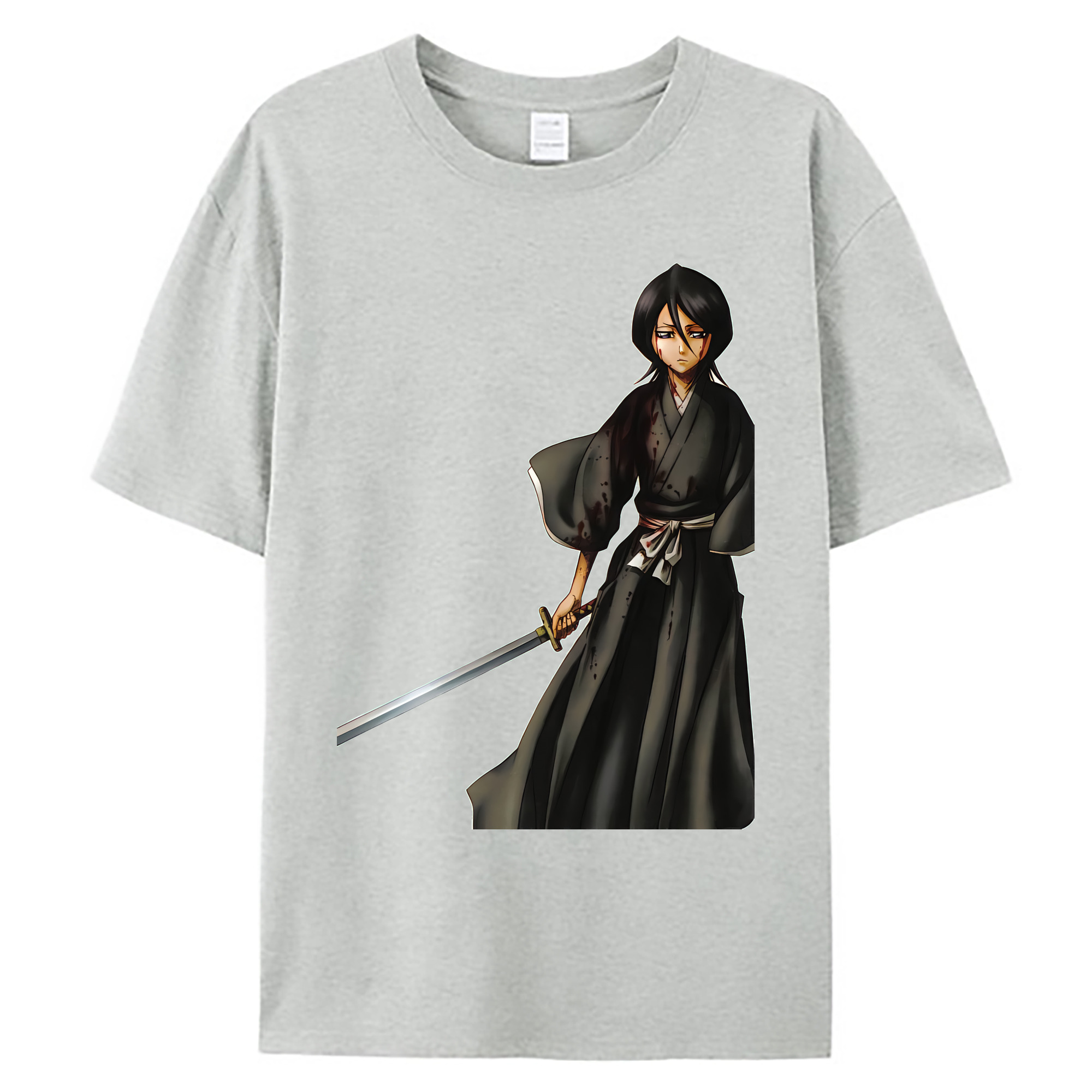（画像用） ブリーチ 朽木ルキア BLEACH Kuchiki Rukia 綿100％ メンズ半袖Tシャツ｜肌触りやわらか＆通気性
