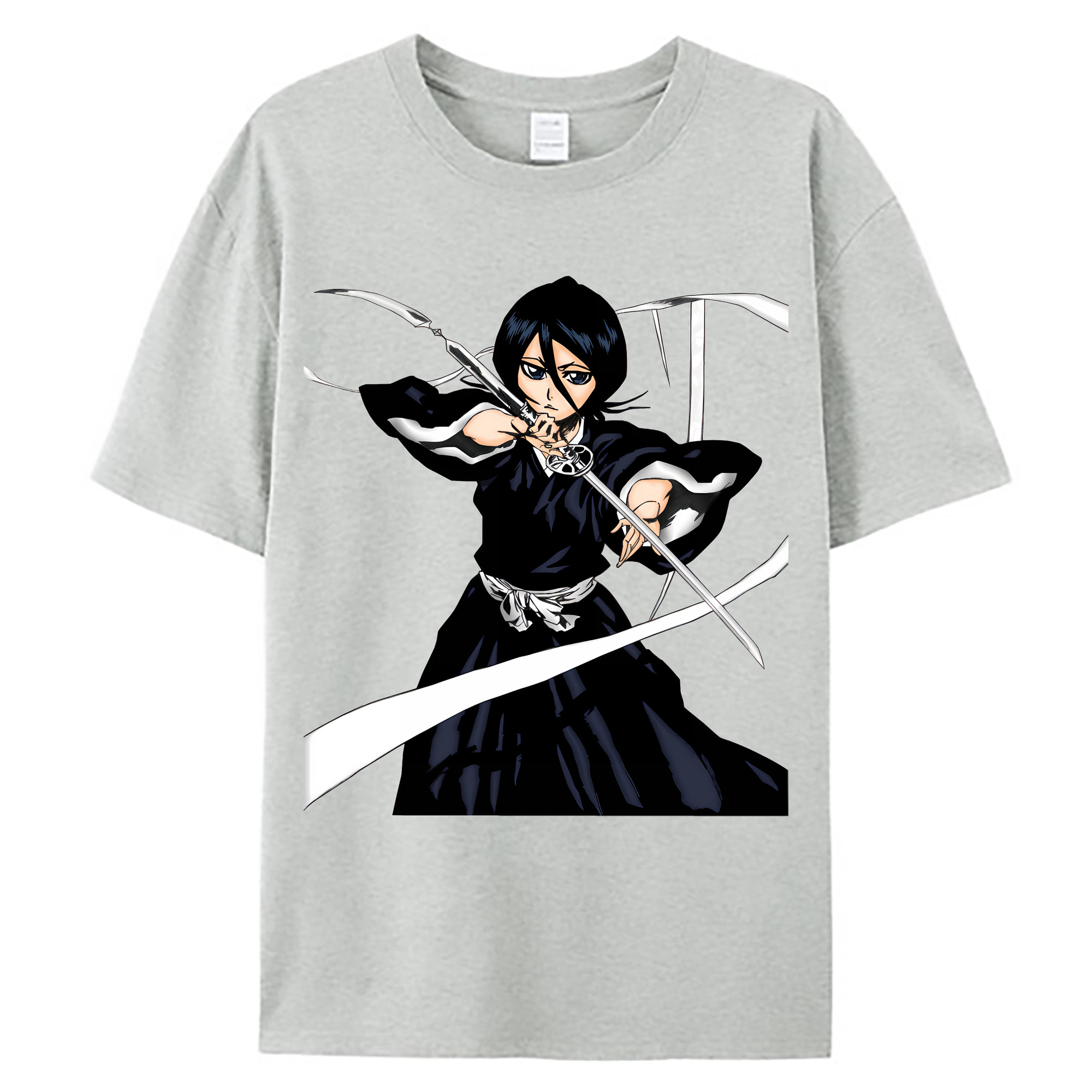 （画像用） ブリーチ 朽木ルキア BLEACH Kuchiki Rukia 綿100％ メンズ半袖Tシャツ｜肌触りやわらか＆通気性
