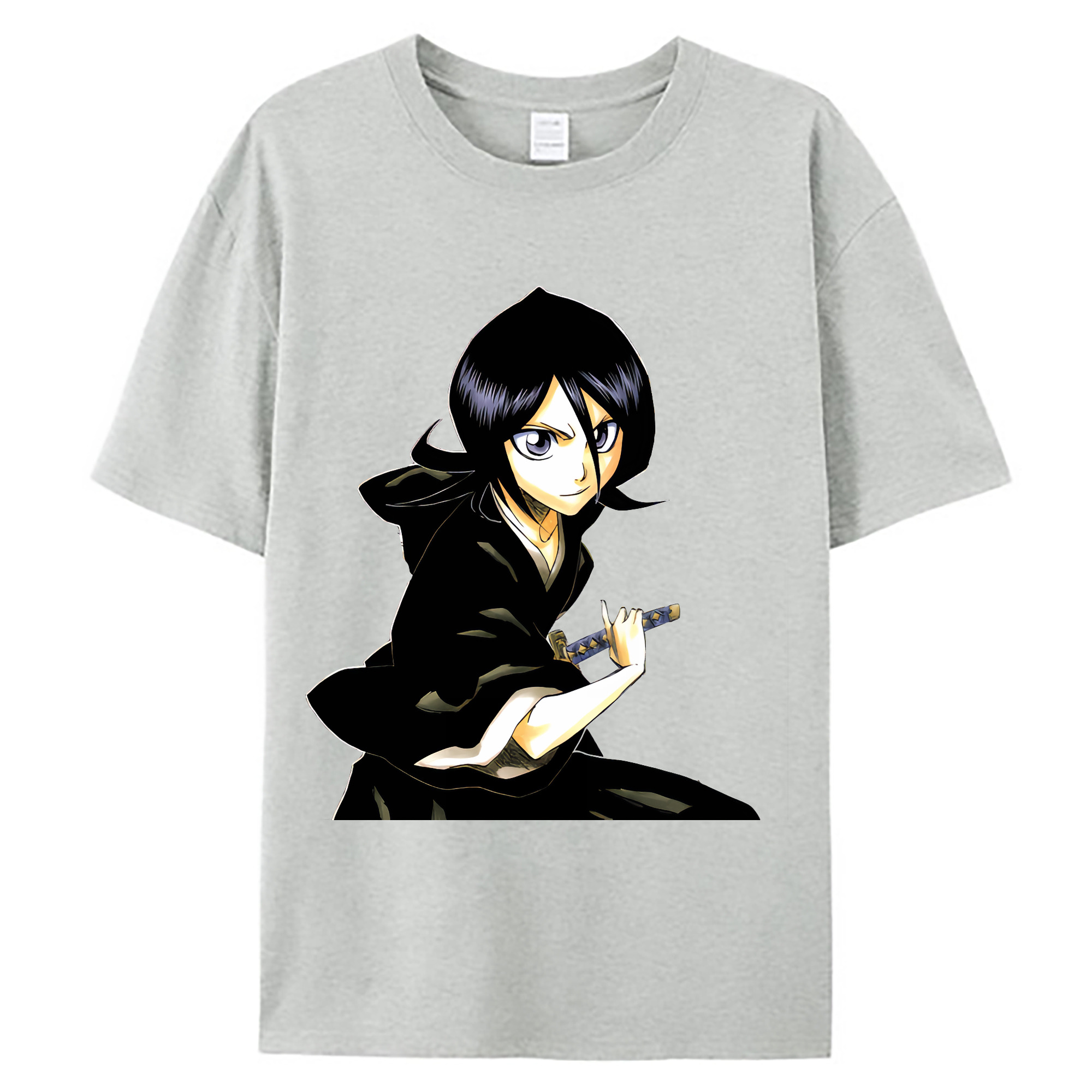 （画像用） ブリーチ 朽木ルキア BLEACH Kuchiki Rukia 綿100％ メンズ半袖Tシャツ｜肌触りやわらか＆通気性