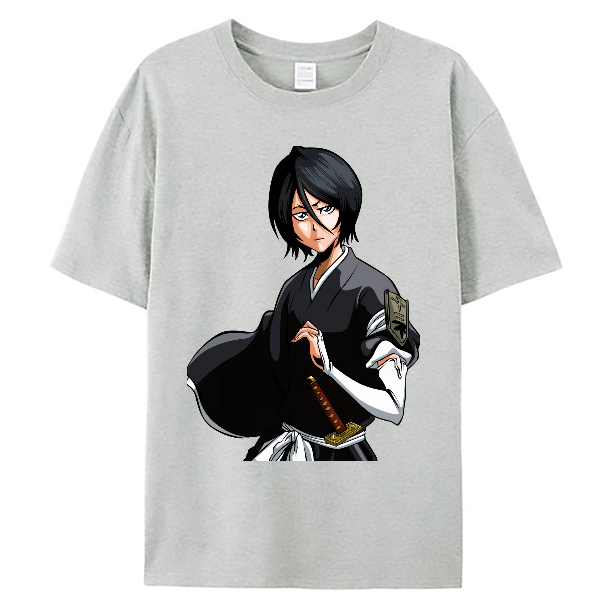 （画像用） ブリーチ 朽木ルキア BLEACH Kuchiki Rukia 綿100％ メンズ半袖Tシャツ｜肌触りやわらか＆通気性