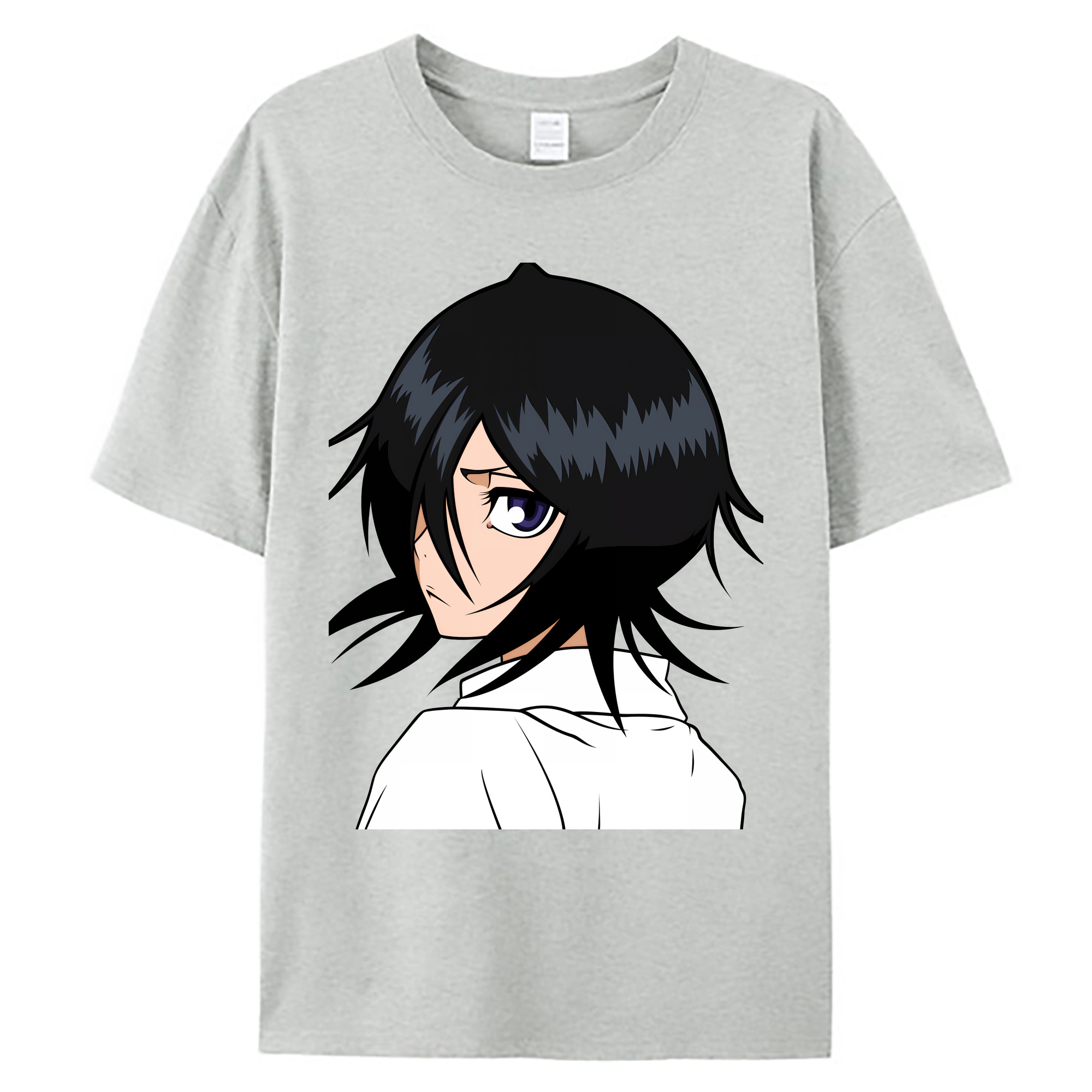 （画像用） ブリーチ 朽木ルキア BLEACH Kuchiki Rukia 綿100％ メンズ半袖Tシャツ｜肌触りやわらか＆通気性