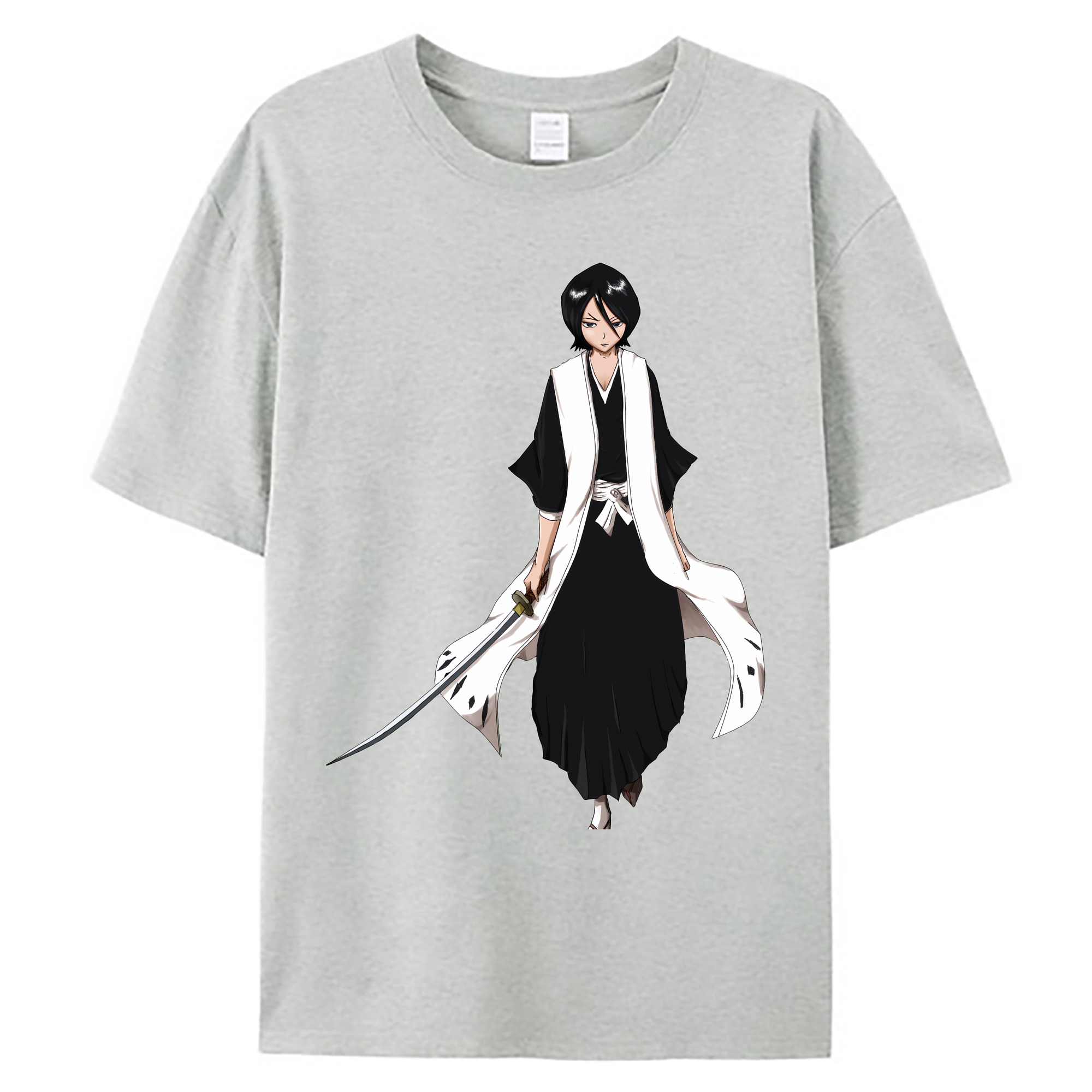 （画像用） ブリーチ 朽木ルキア BLEACH Kuchiki Rukia 綿100％ メンズ半袖Tシャツ｜肌触りやわらか＆通気性