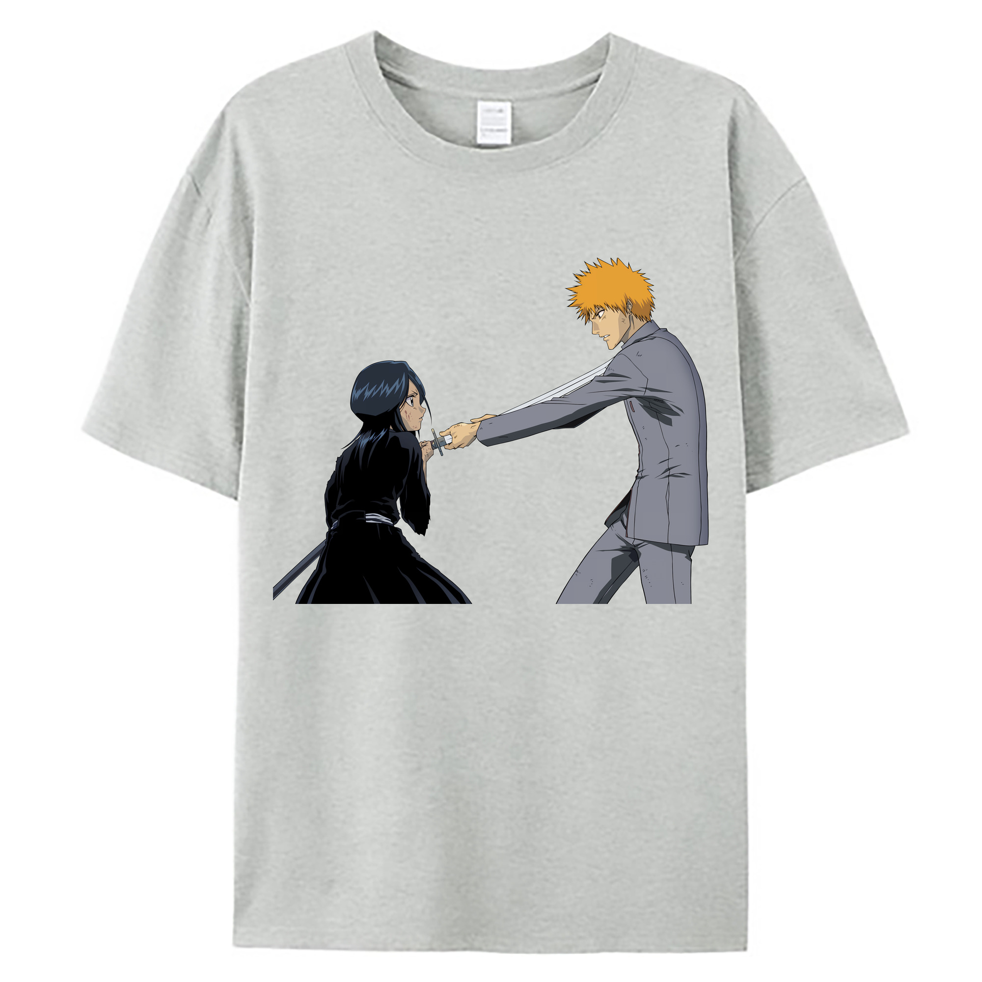 （画像用） ブリーチ 朽木ルキア BLEACH Kuchiki Rukia 綿100％ メンズ半袖Tシャツ｜肌触りやわらか＆通気性