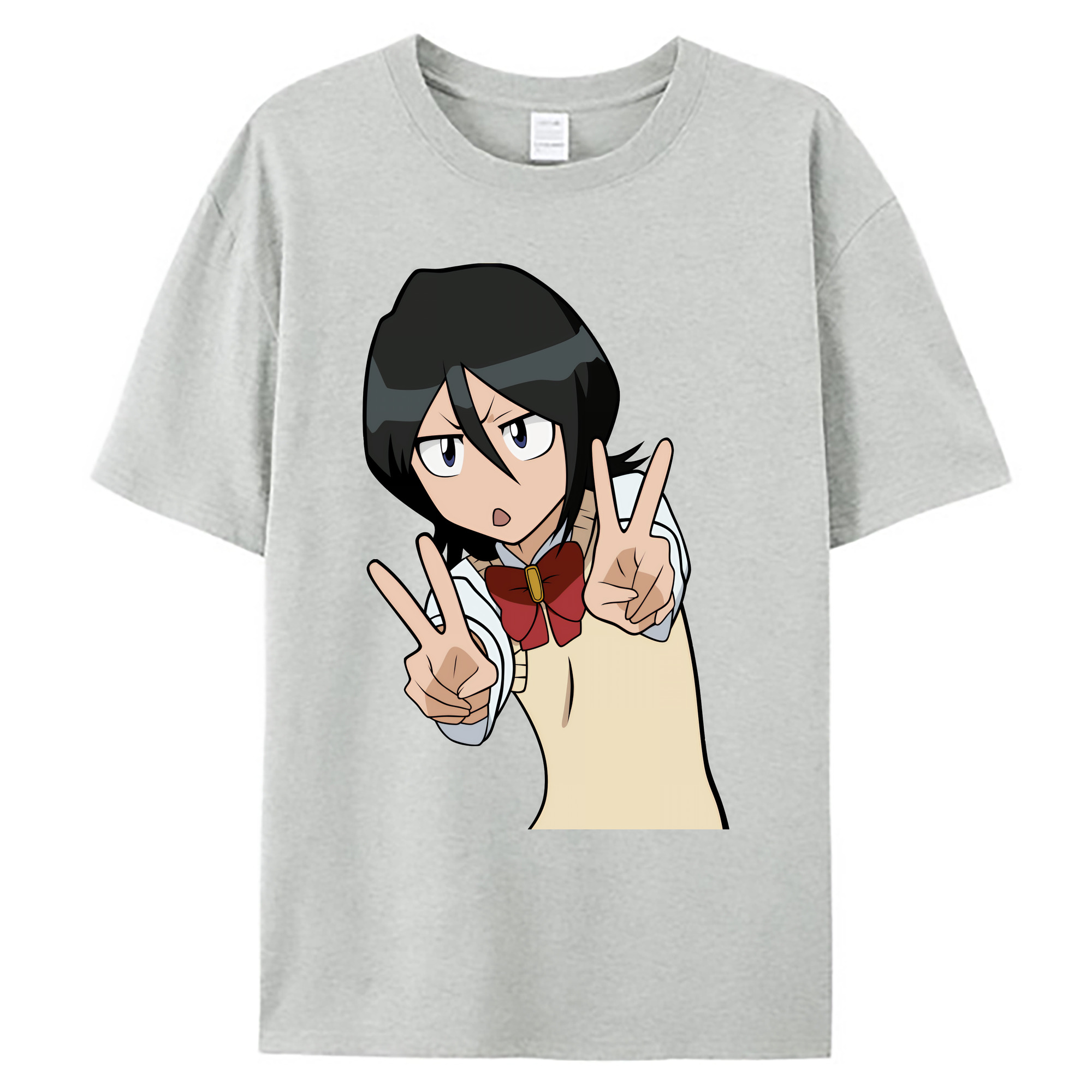 （画像用） ブリーチ 朽木ルキア BLEACH Kuchiki Rukia 綿100％ メンズ半袖Tシャツ｜肌触りやわらか＆通気性