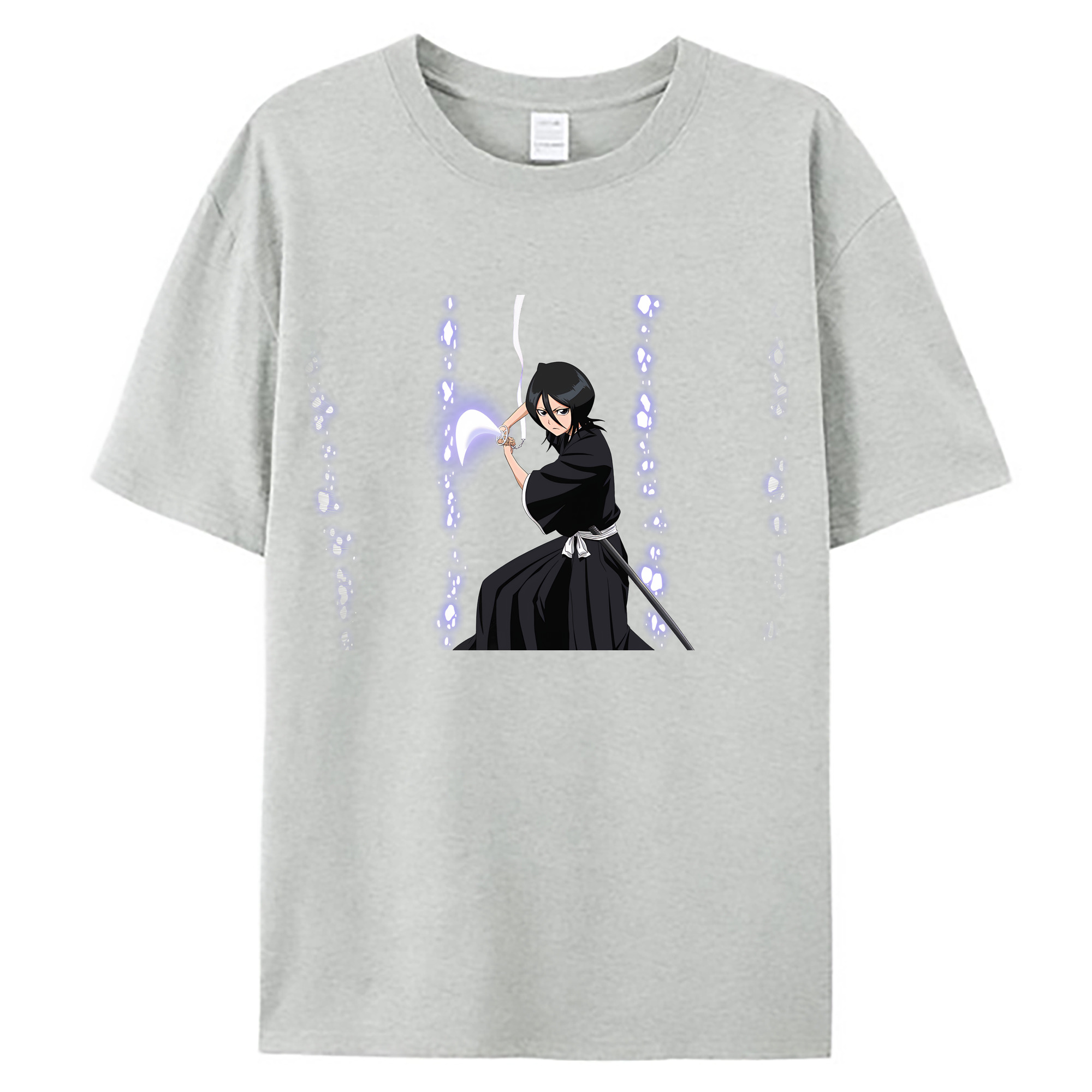 （画像用） ブリーチ 朽木ルキア BLEACH Kuchiki Rukia 綿100％ メンズ半袖Tシャツ｜肌触りやわらか＆通気性