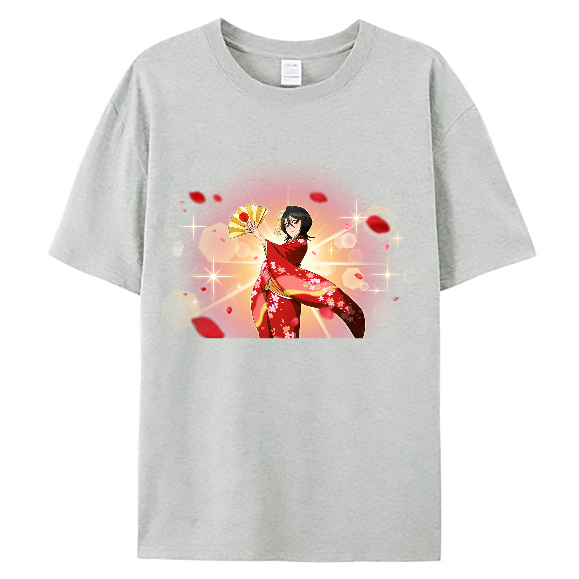 （画像用） ブリーチ 朽木ルキア BLEACH Kuchiki Rukia 綿100％ メンズ半袖Tシャツ｜肌触りやわらか＆通気性