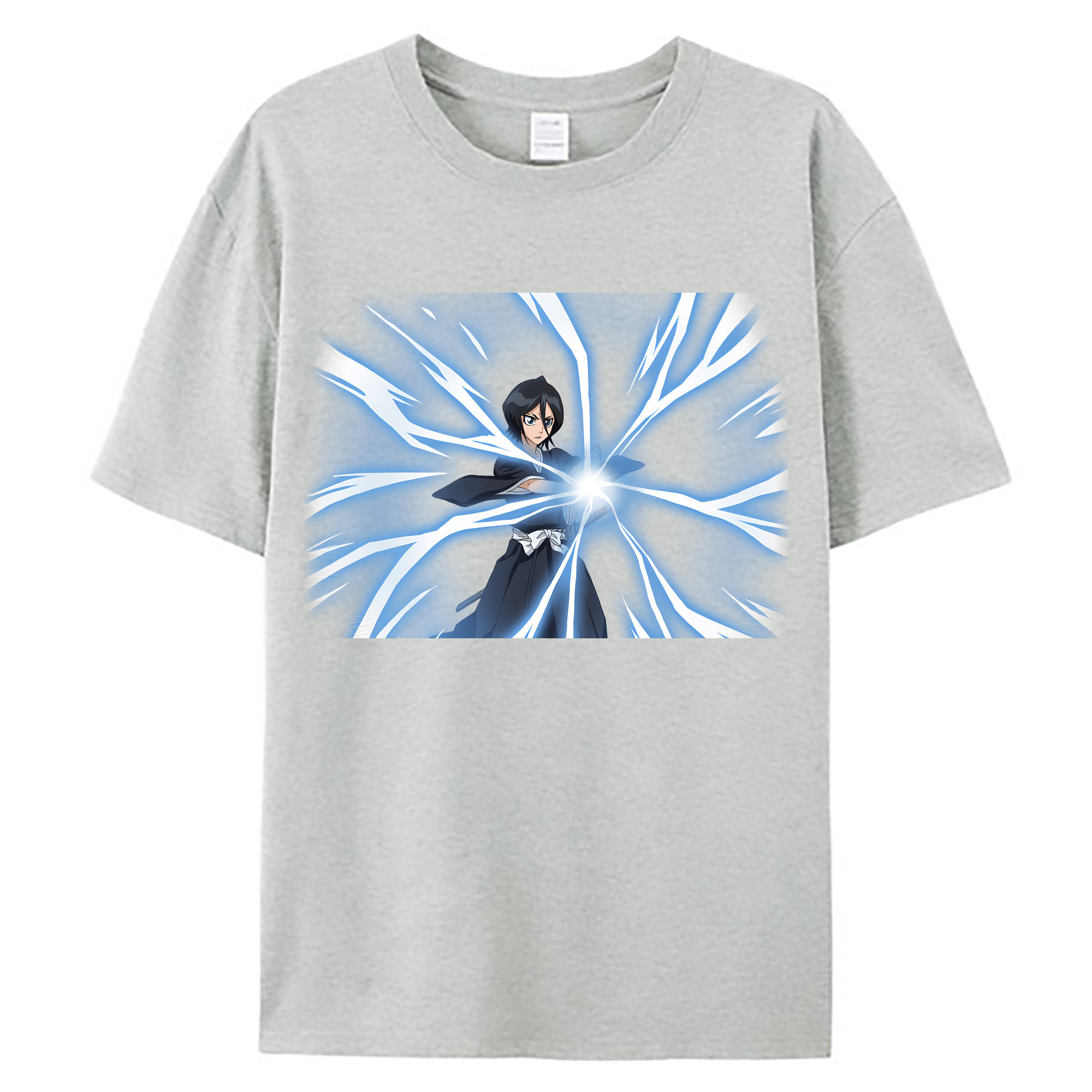 （画像用） ブリーチ 朽木ルキア BLEACH Kuchiki Rukia 綿100％ メンズ半袖Tシャツ｜肌触りやわらか＆通気性