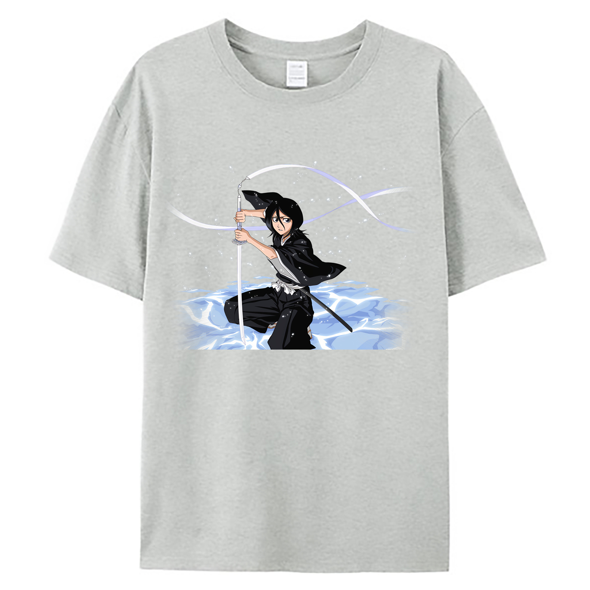 （画像用） ブリーチ 朽木ルキア BLEACH Kuchiki Rukia 綿100％ メンズ半袖Tシャツ｜肌触りやわらか＆通気性