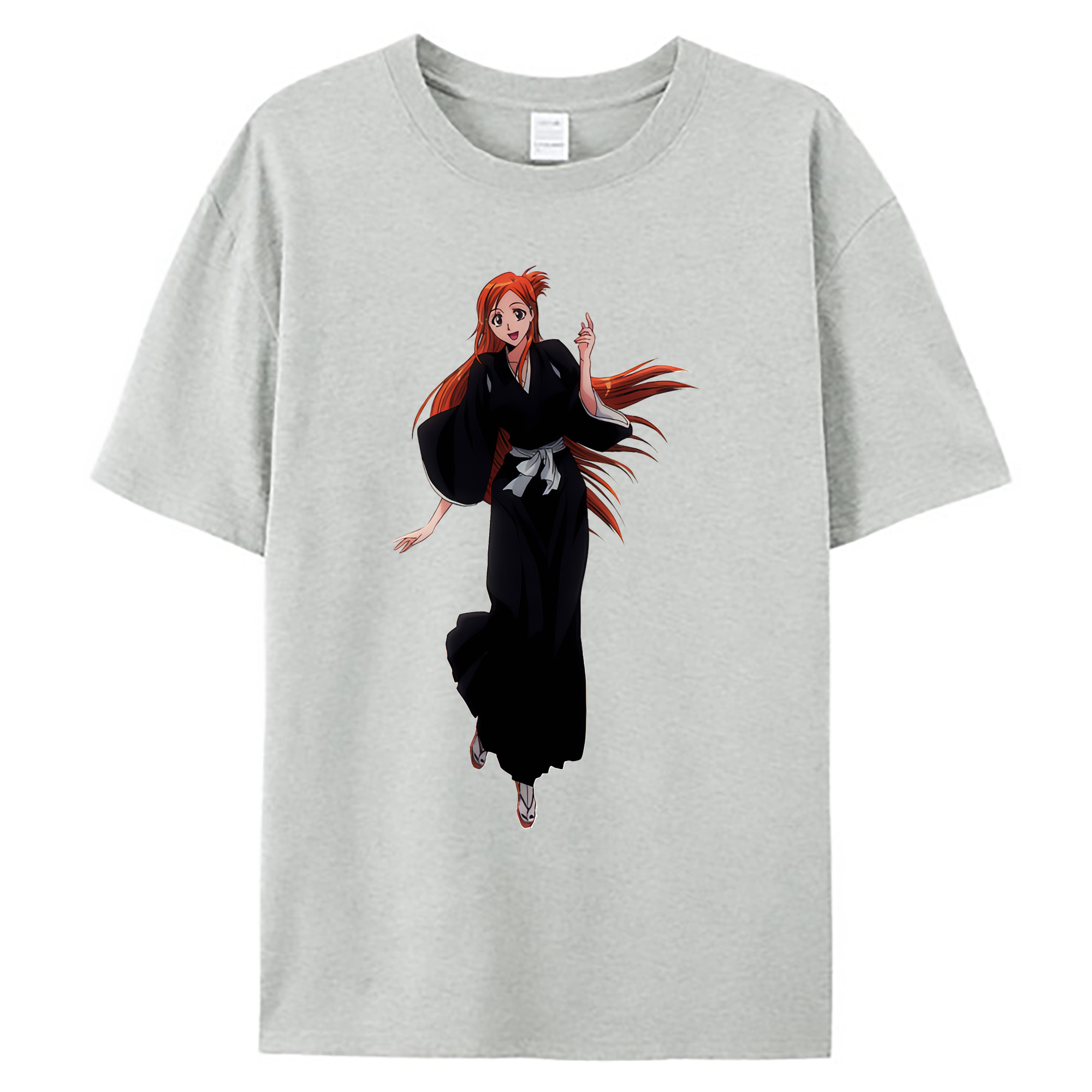 （画像用） ブリーチ 井上織姫（いのうえおりひめ） BLEACH Inoue Orihime 綿100％ メンズ半袖Tシャツ｜肌触りやわらか＆通気性