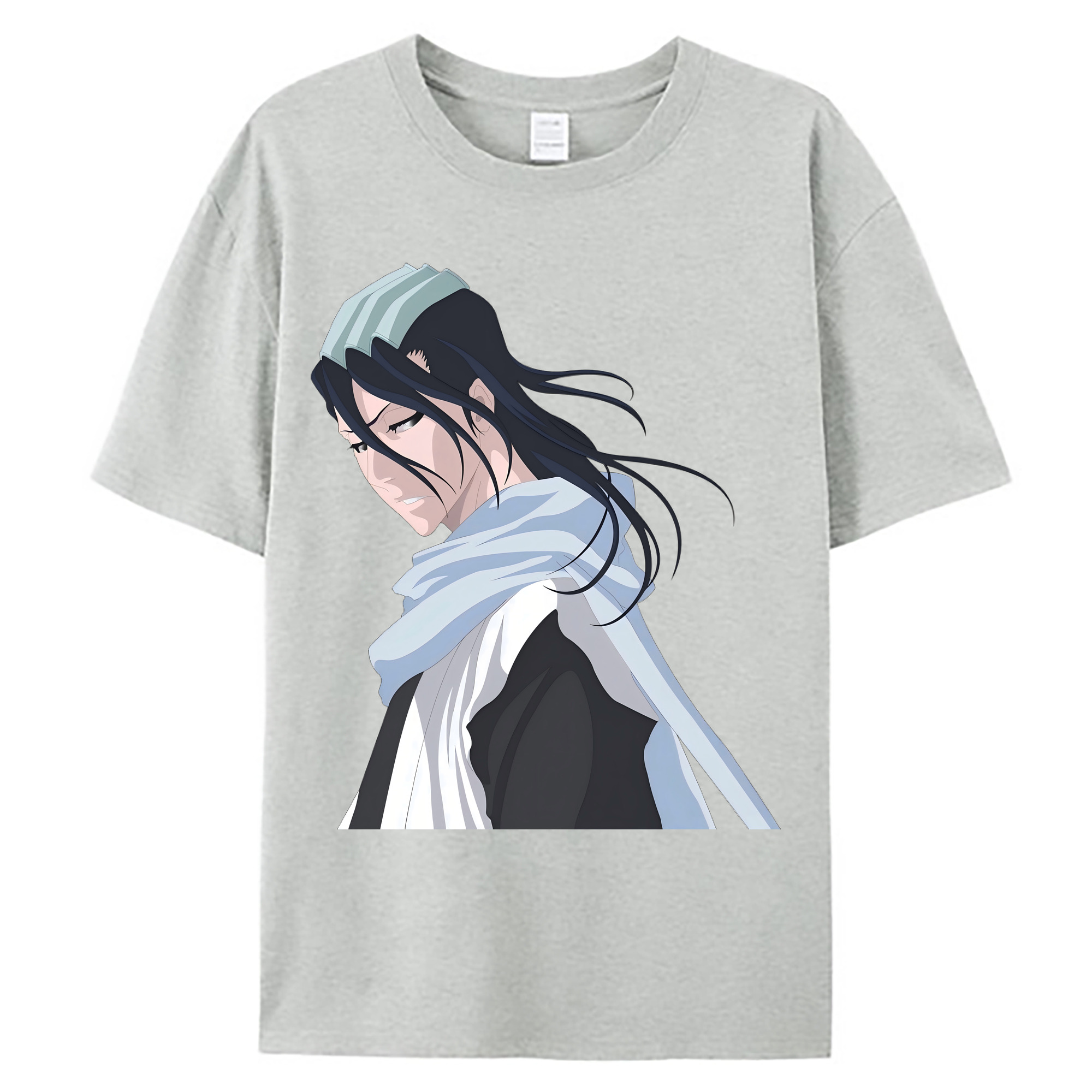 （画像用） ブリーチ くちき びゃくや BLEACH Kuchiki Byakuya 綿100％ メンズ半袖Tシャツ｜肌触りやわらか＆通気性
