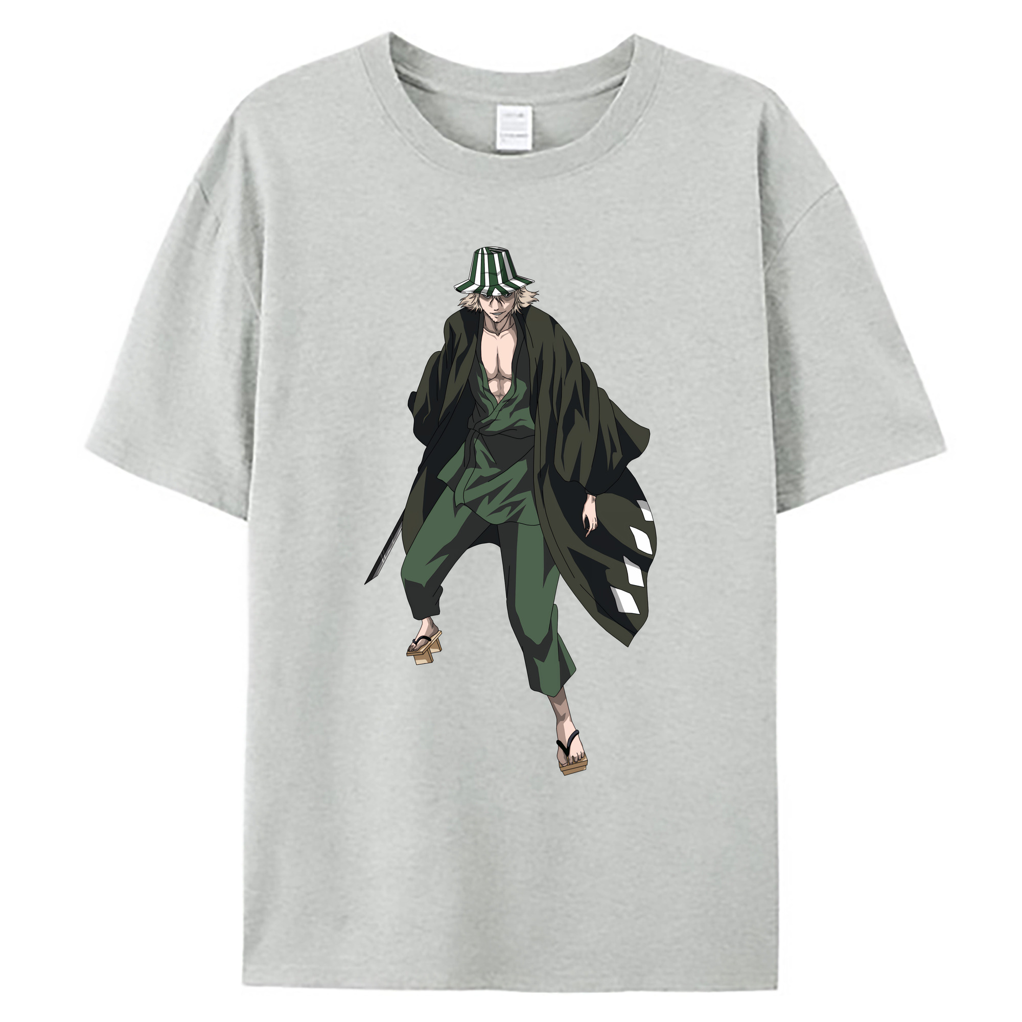 （画像用） "ブリーチ 浦原 喜助（うらはら きすけ） BLEACH Urahara Kisuke " 綿100％ メンズ半袖Tシャツ｜肌触りやわらか＆通気性