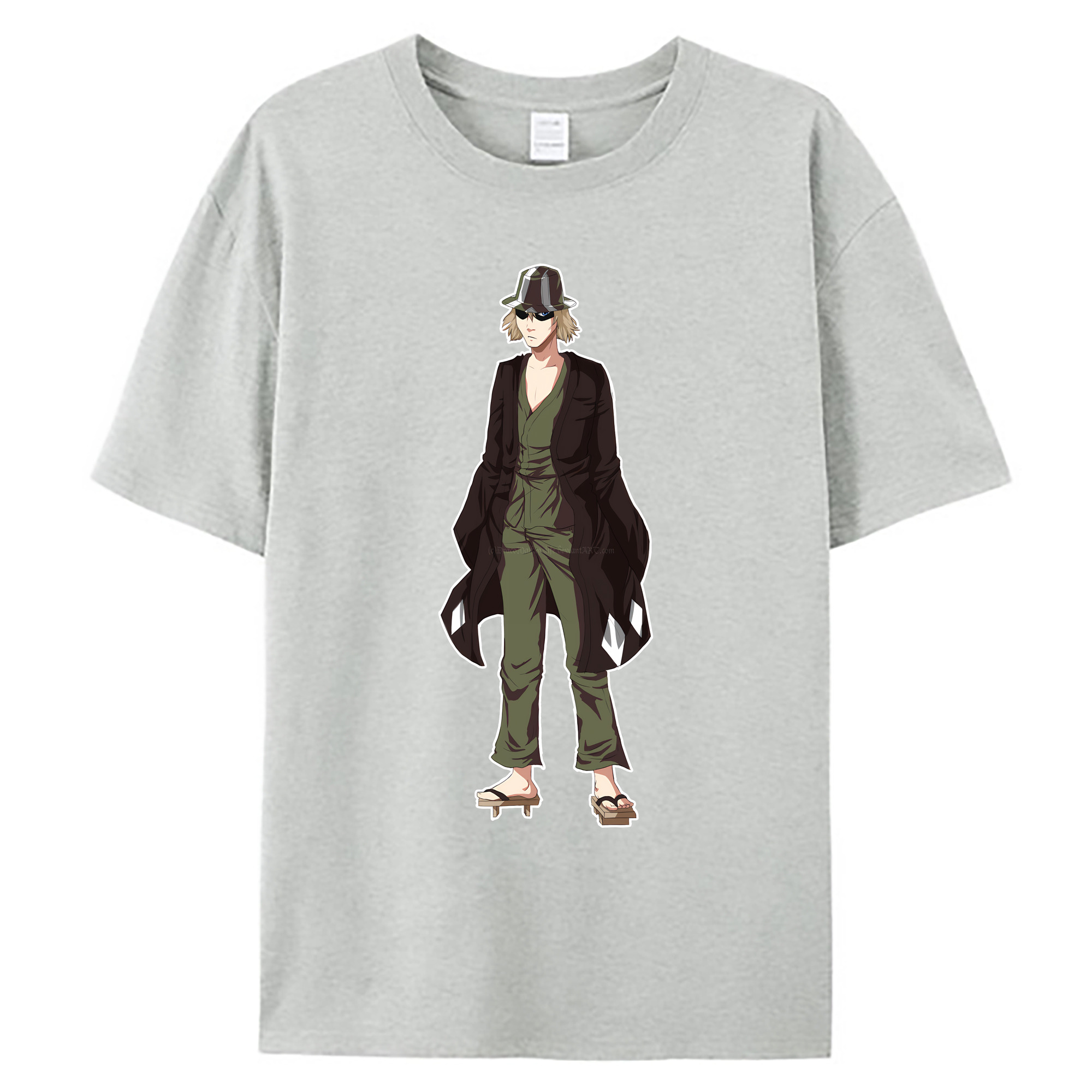 （画像用） "ブリーチ 浦原 喜助（うらはら きすけ） BLEACH Urahara Kisuke " 綿100％ メンズ半袖Tシャツ｜肌触りやわらか＆通気性