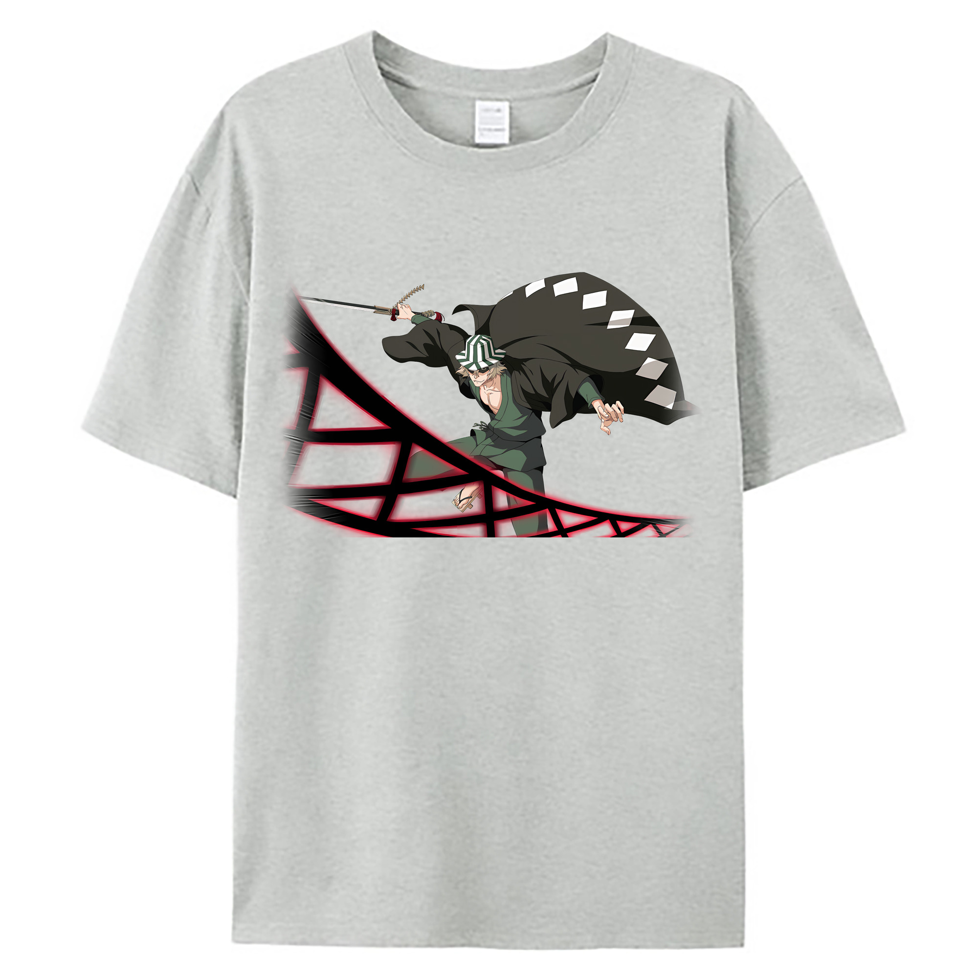 （画像用） "ブリーチ 浦原 喜助（うらはら きすけ） BLEACH Urahara Kisuke " 綿100％ メンズ半袖Tシャツ｜肌触りやわらか＆通気性