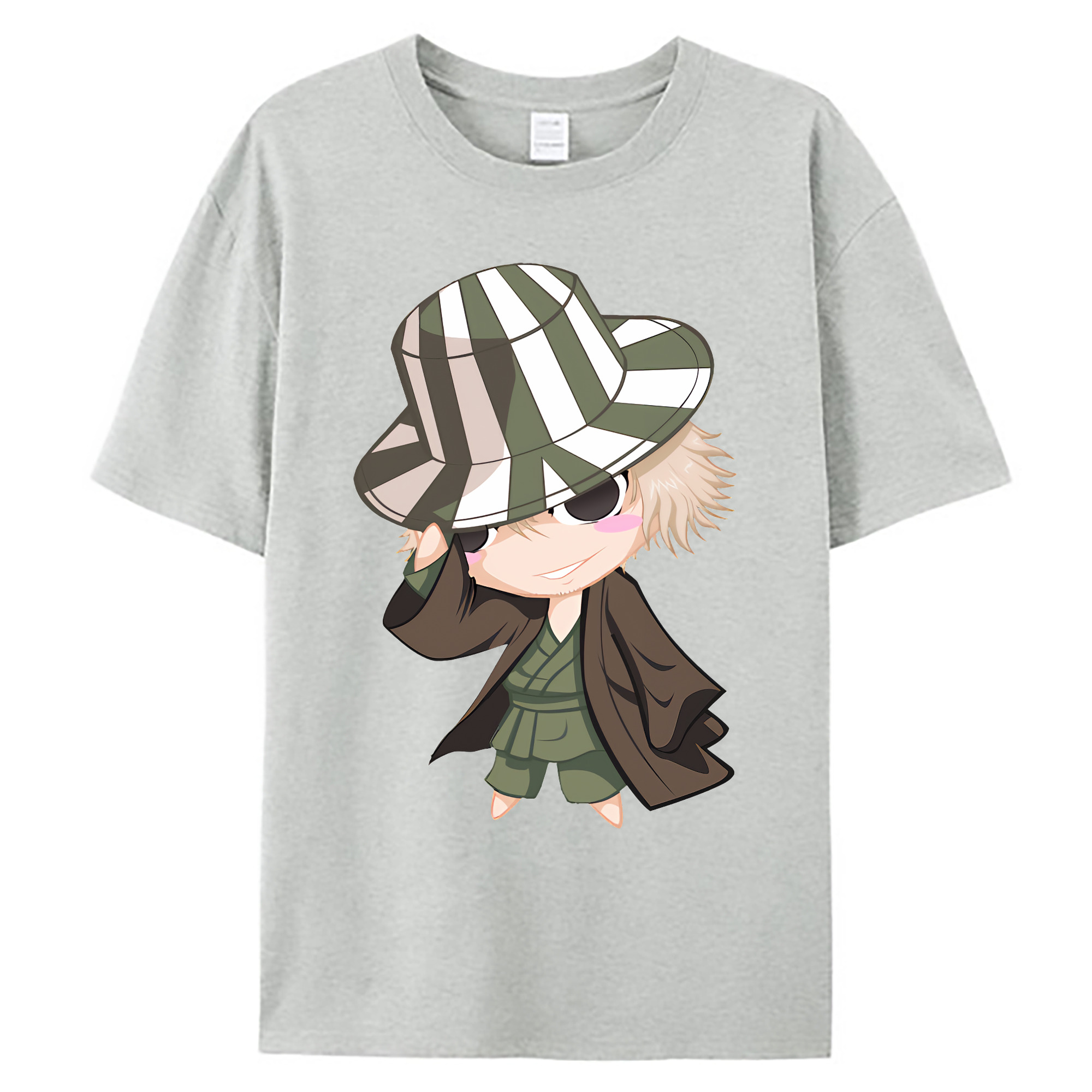 （画像用） "ブリーチ 浦原 喜助（うらはら きすけ） BLEACH Urahara Kisuke " 綿100％ メンズ半袖Tシャツ｜肌触りやわらか＆通気性