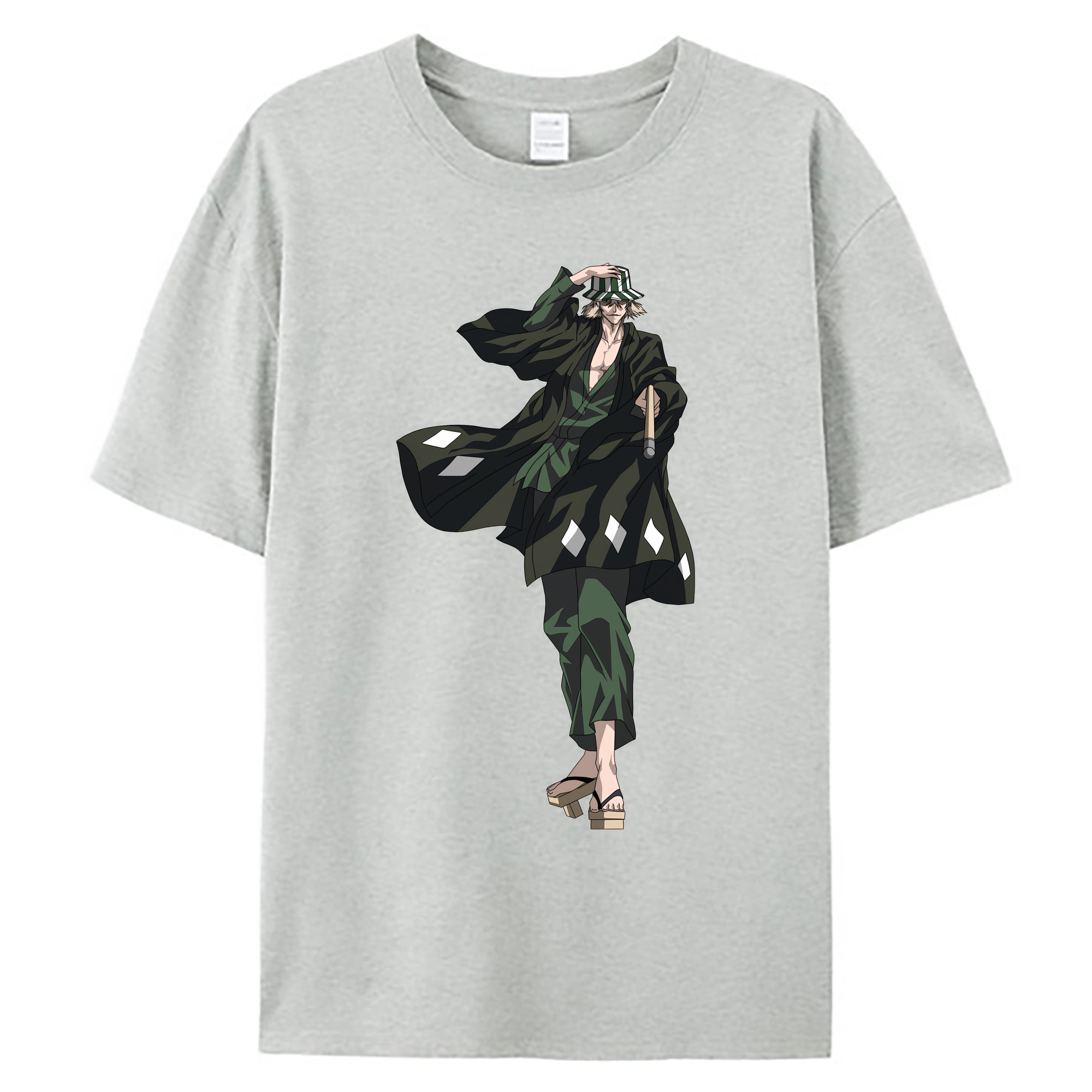 （画像用） "ブリーチ 浦原 喜助（うらはら きすけ） BLEACH Urahara Kisuke " 綿100％ メンズ半袖Tシャツ｜肌触りやわらか＆通気性