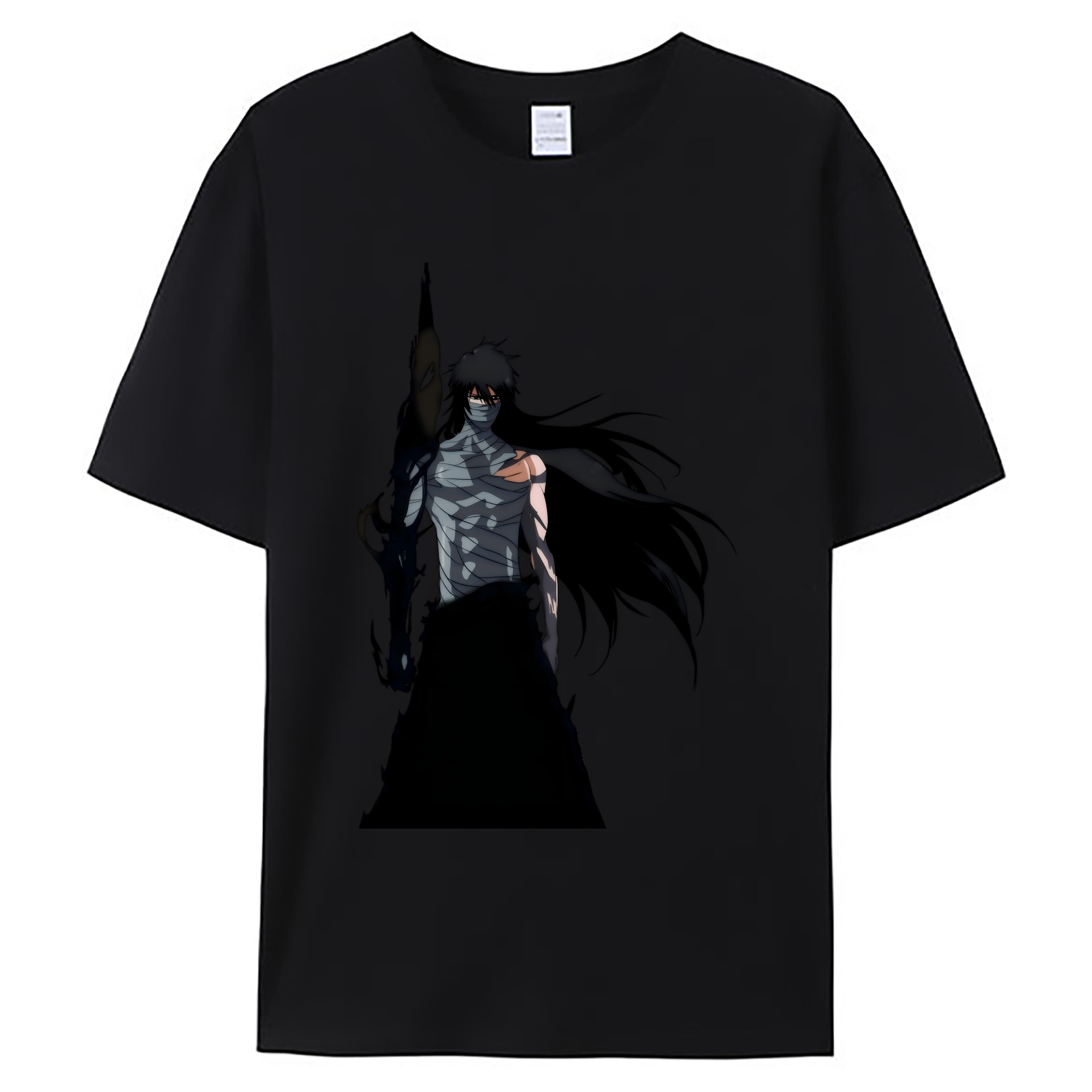 （画像用） ブリーチ 黒崎一護（くろさき いちご）BLEACH Kurosaki Ichigo 綿100％ メンズ半袖Tシャツ｜肌触りやわらか＆通気性